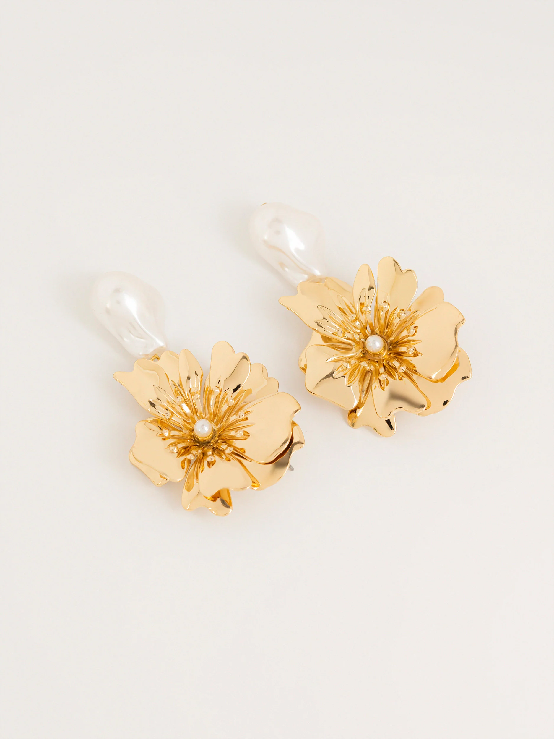 Floral Pearl Earrings - Image 2