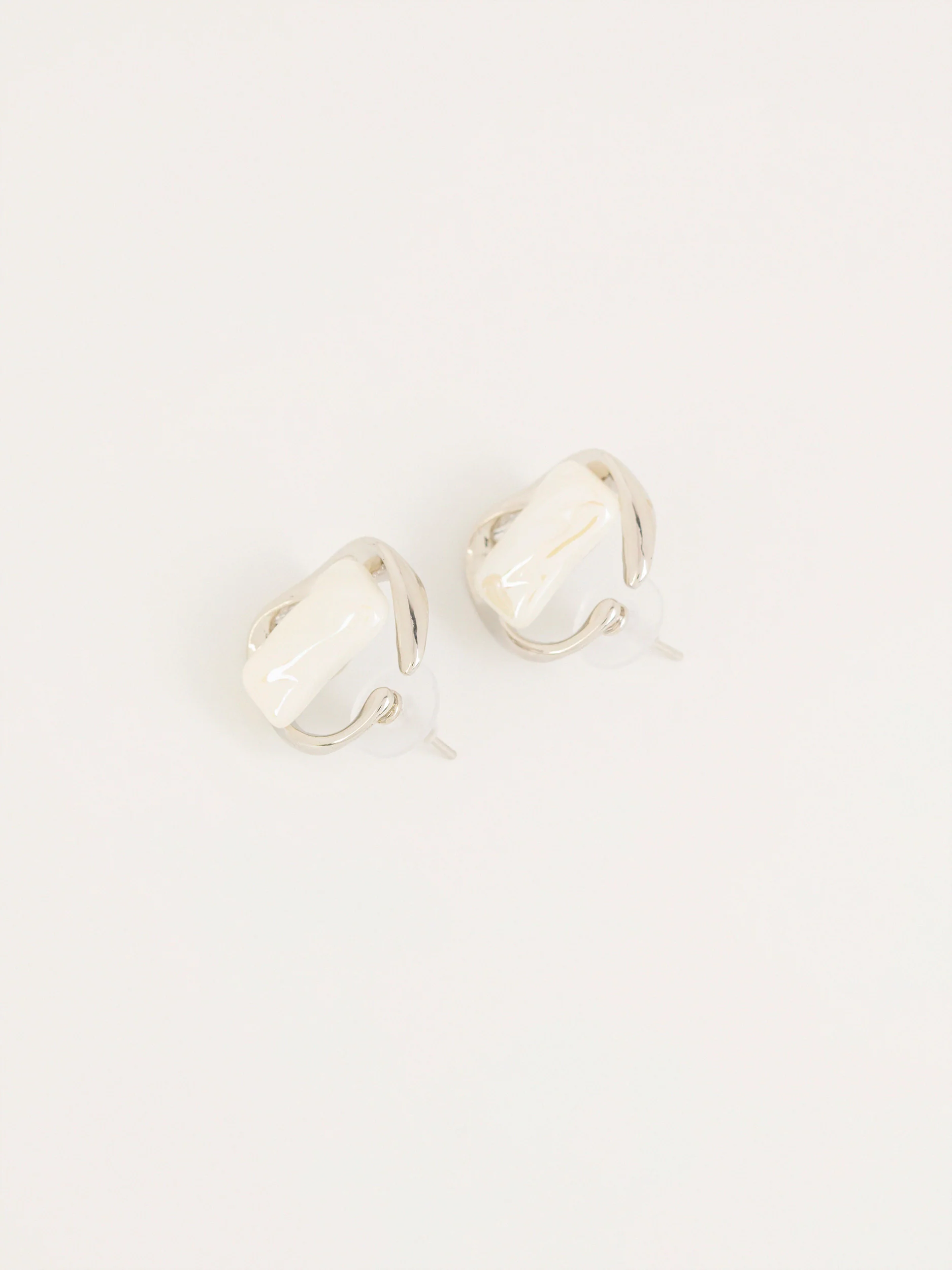 Abstract Hoop Earrings - Image 2