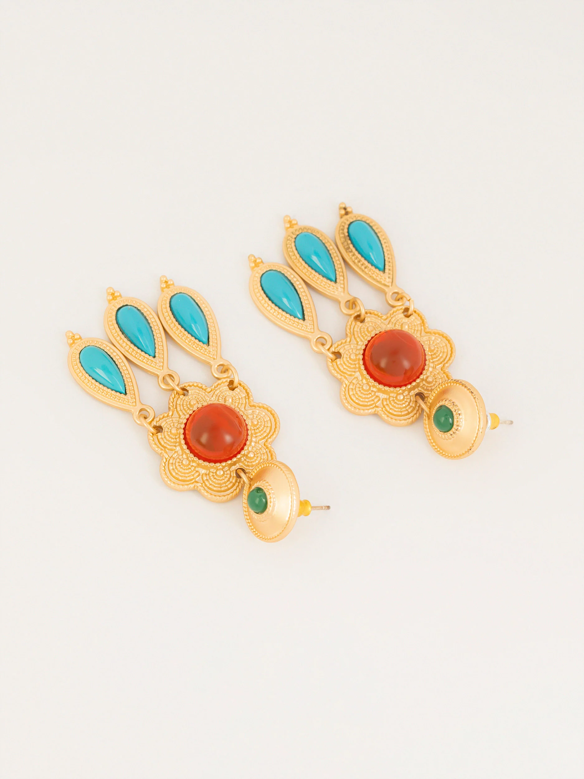 Floral Dangle Earrings - Image 2