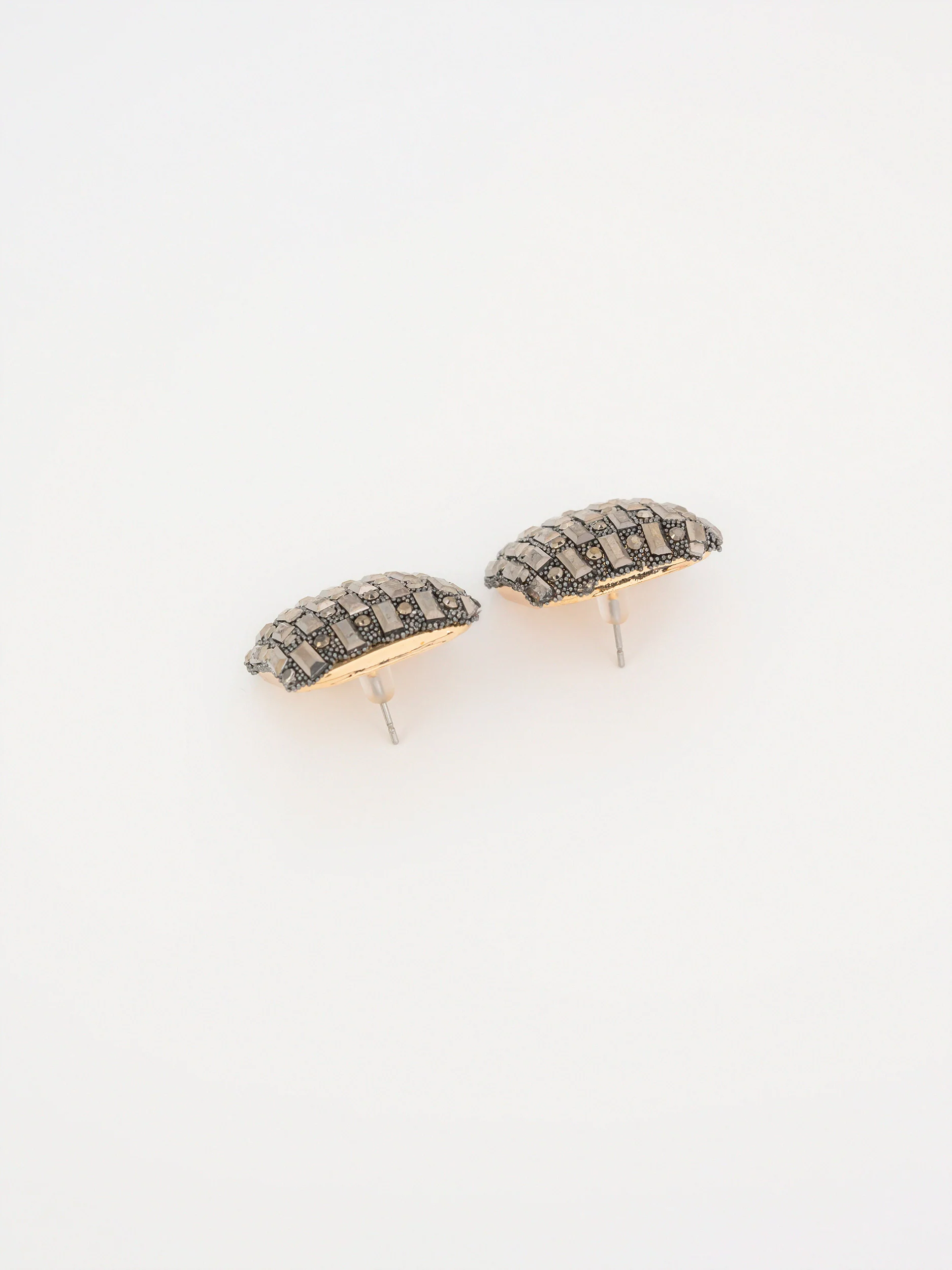 Embellished Squre Stud Earrings - Image 2