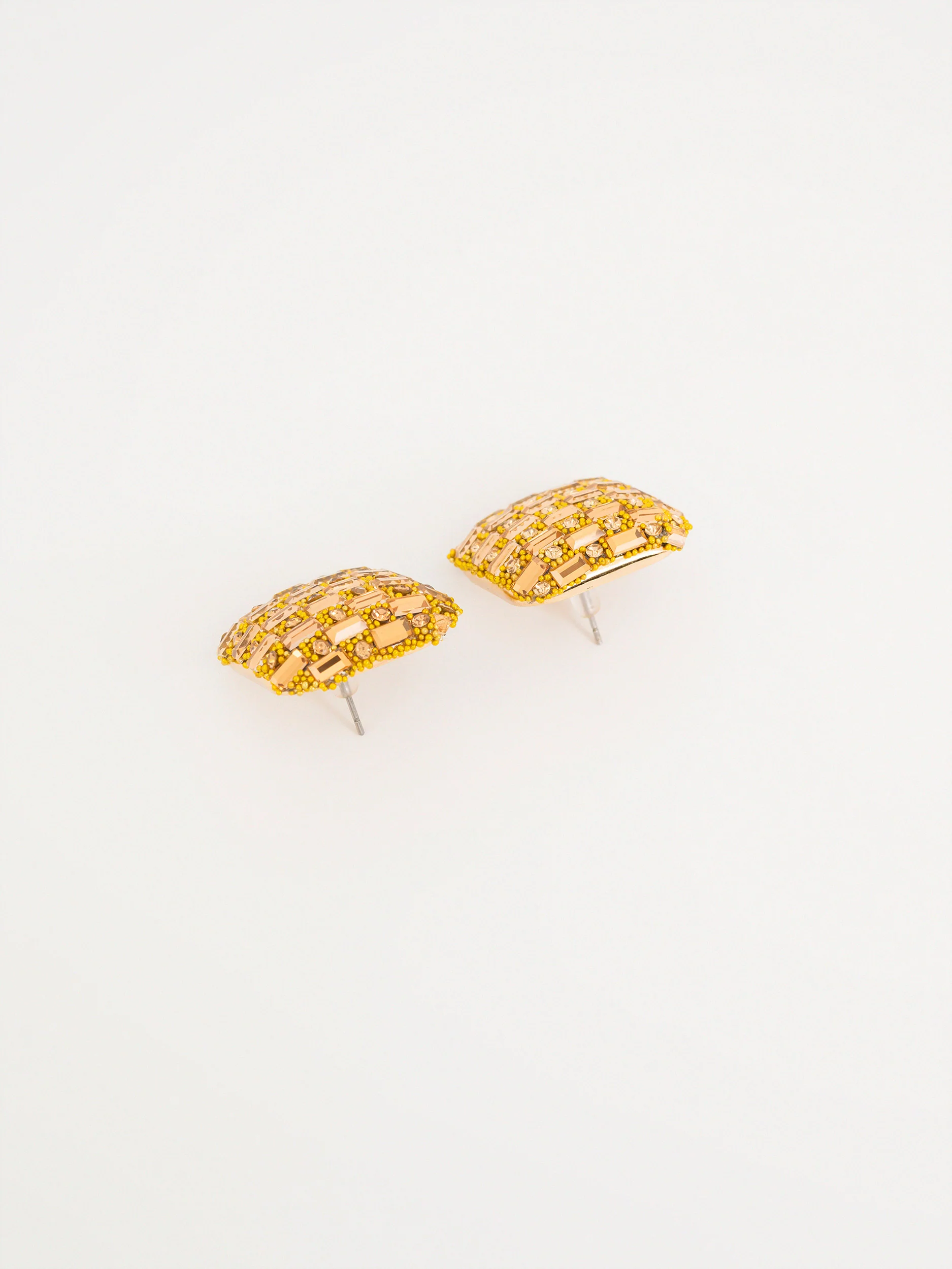 Embellished Squre Stud Earrings - Image 2