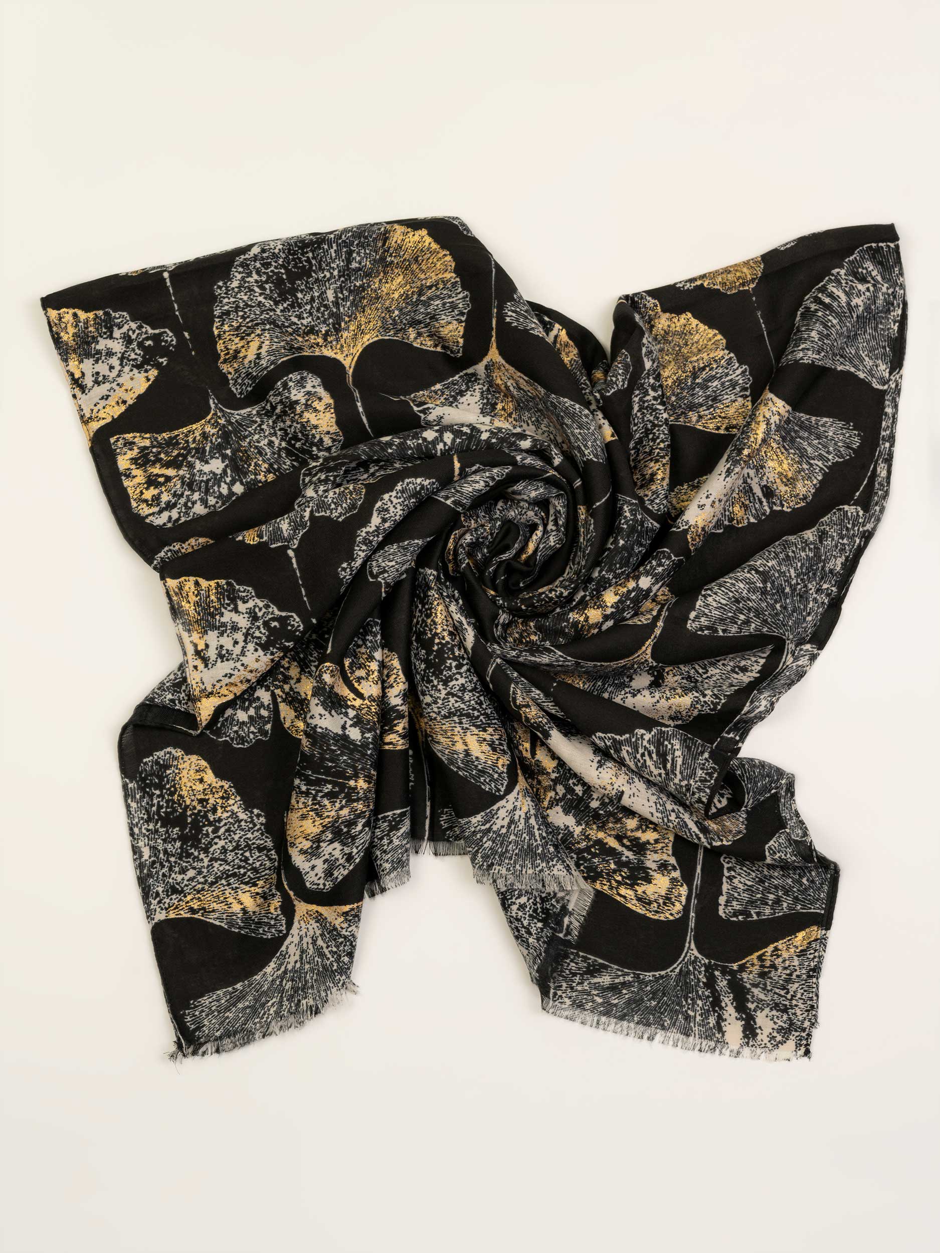 Ginkgo leaf print Scarf - Image 2
