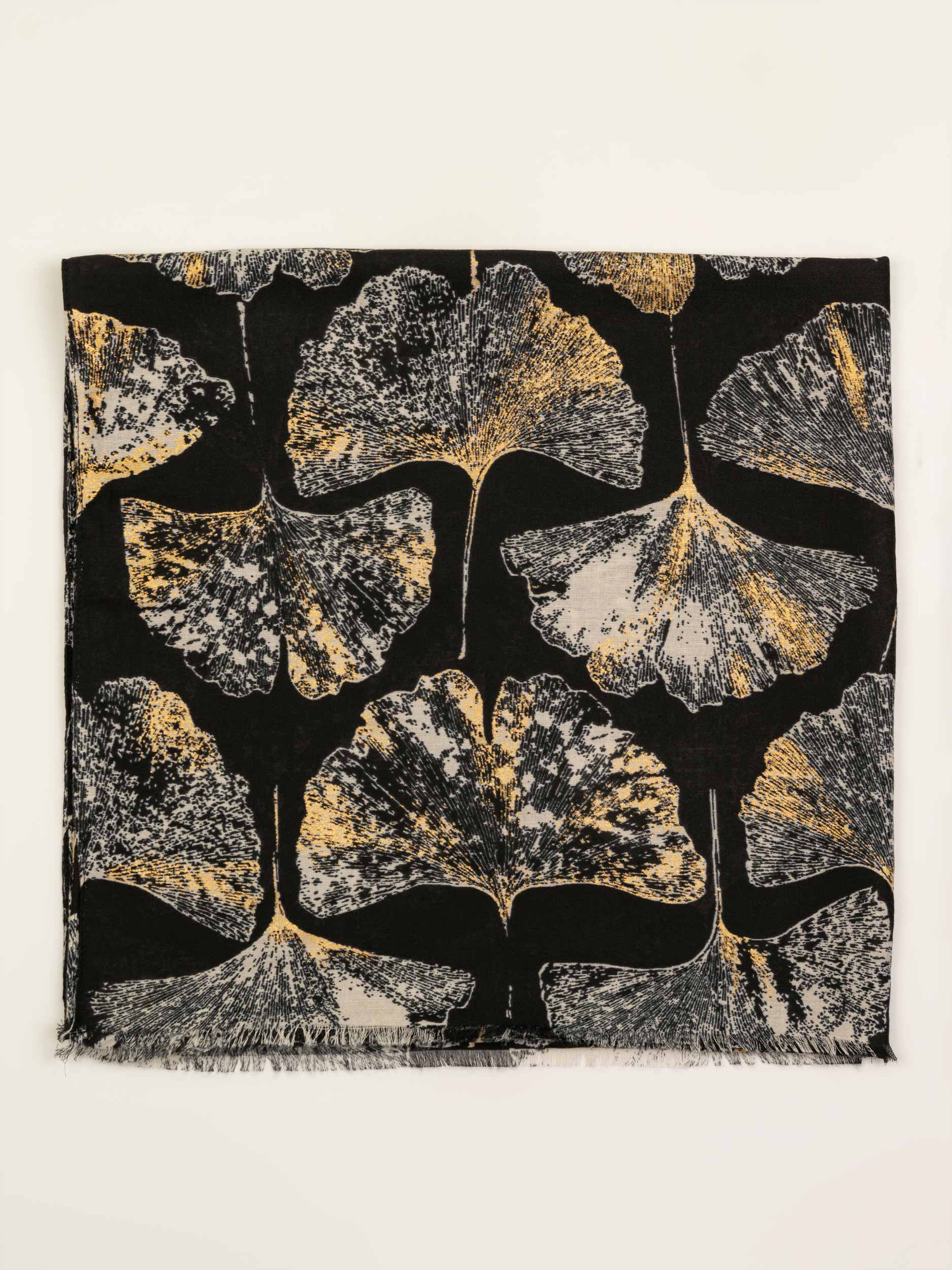 Ginkgo leaf print Scarf - Image 3