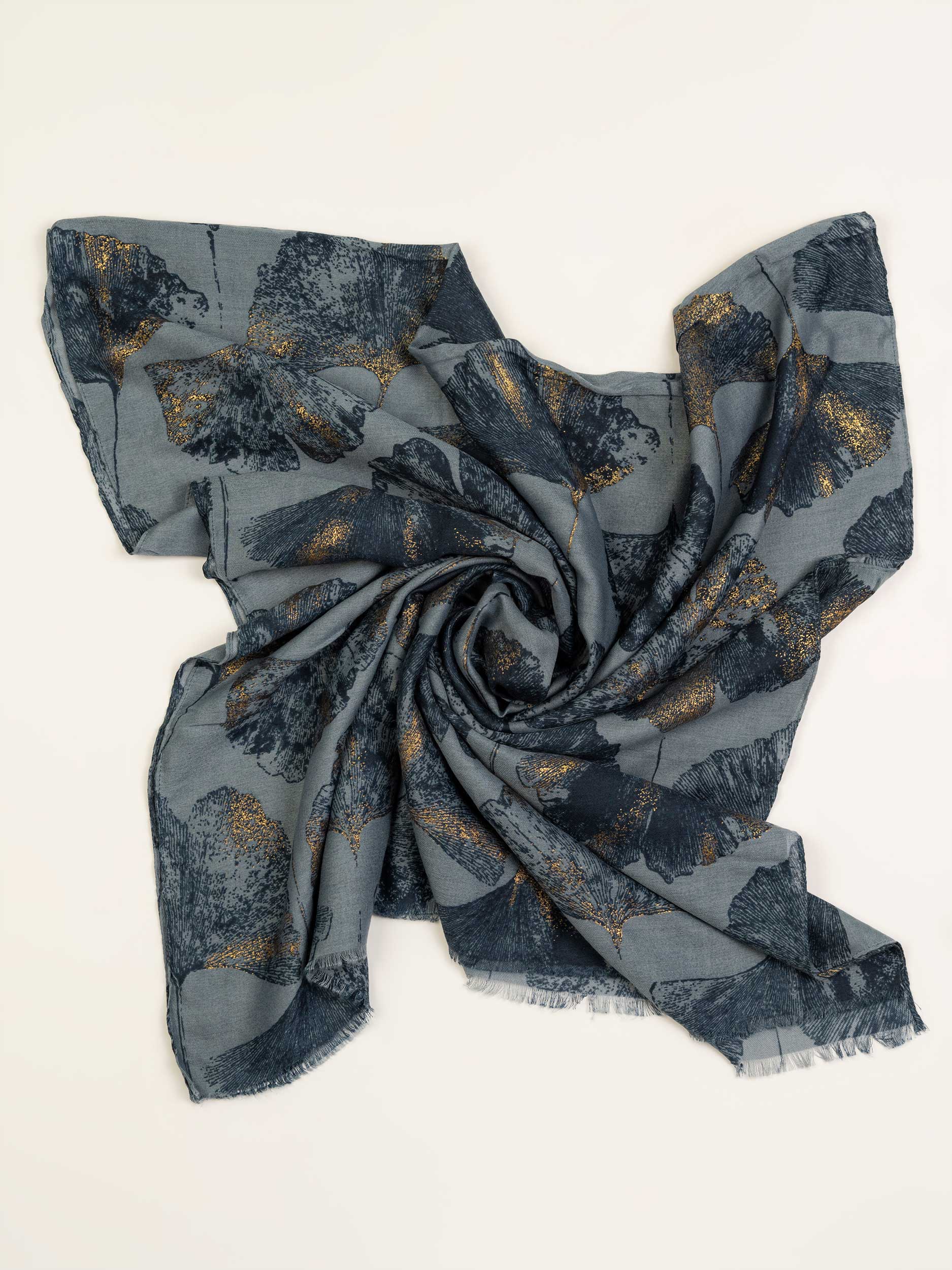 Ginkgo leaf print Scarf - Image 2