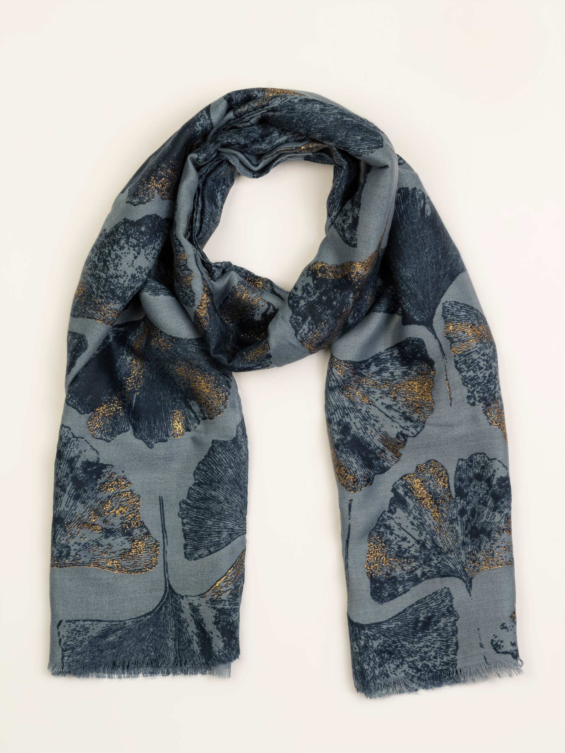 Ginkgo leaf print Scarf - Image 4