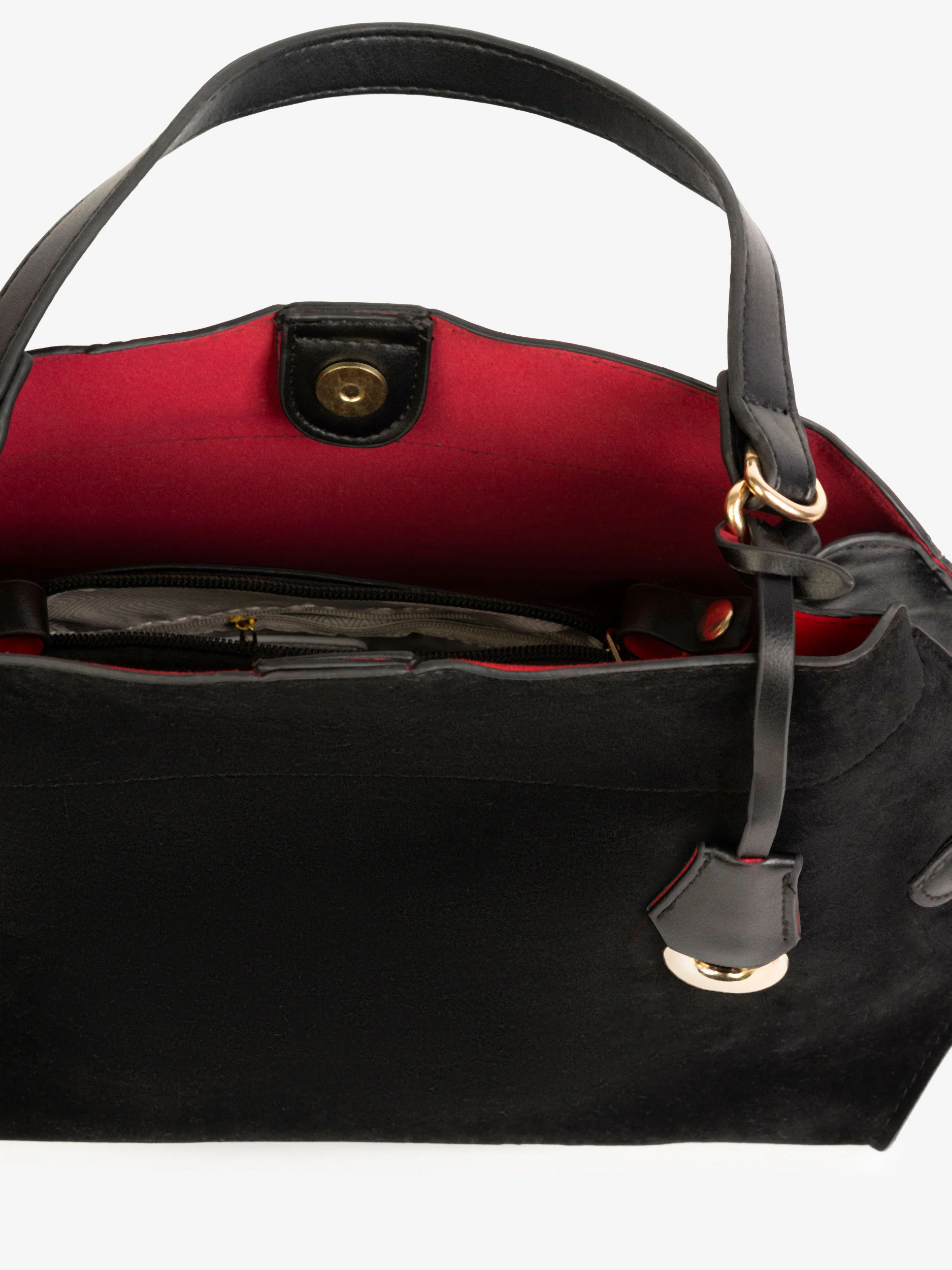 Suede Handbag - Image 4