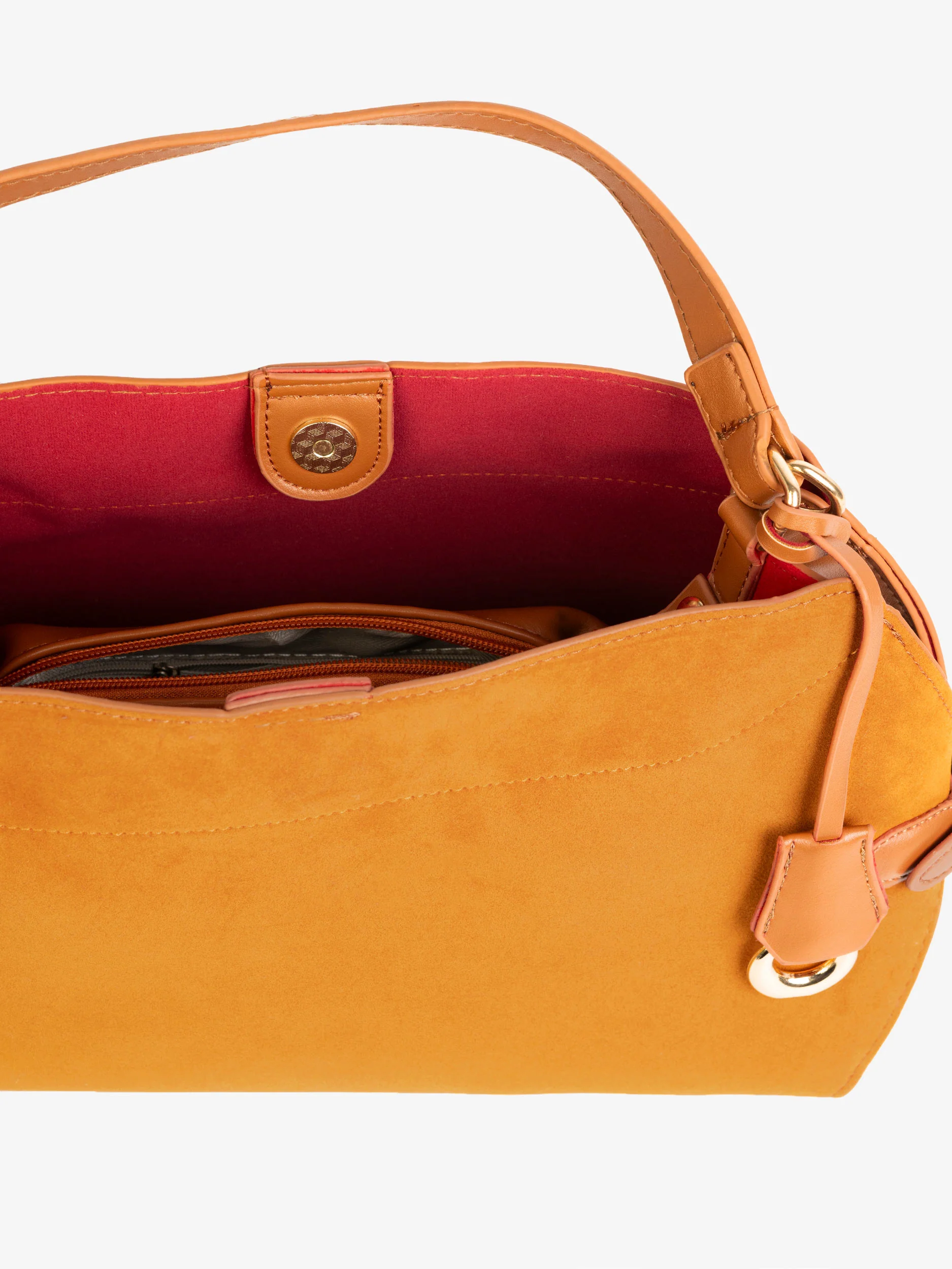 Suede Handbag - Image 4