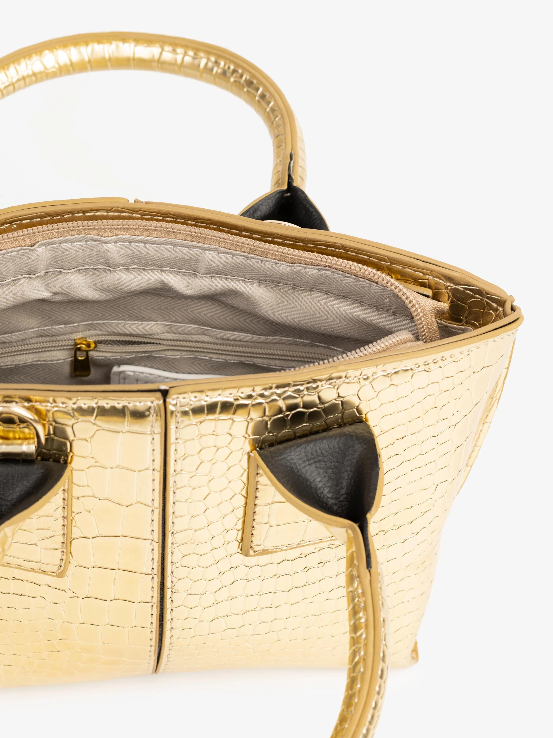 Croco Textured Handbag - Image 3
