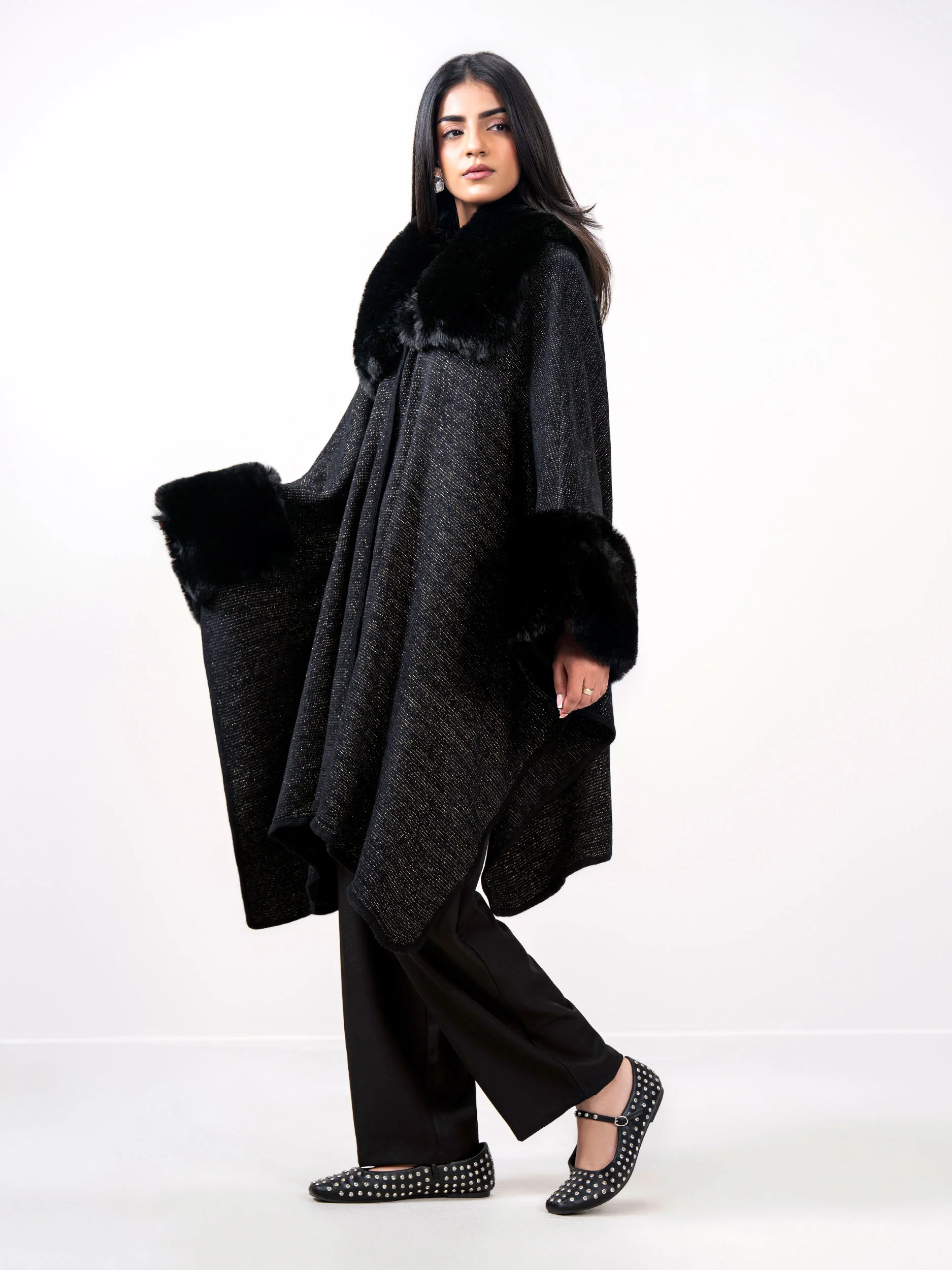 Woolen Blend Cape - Image 2
