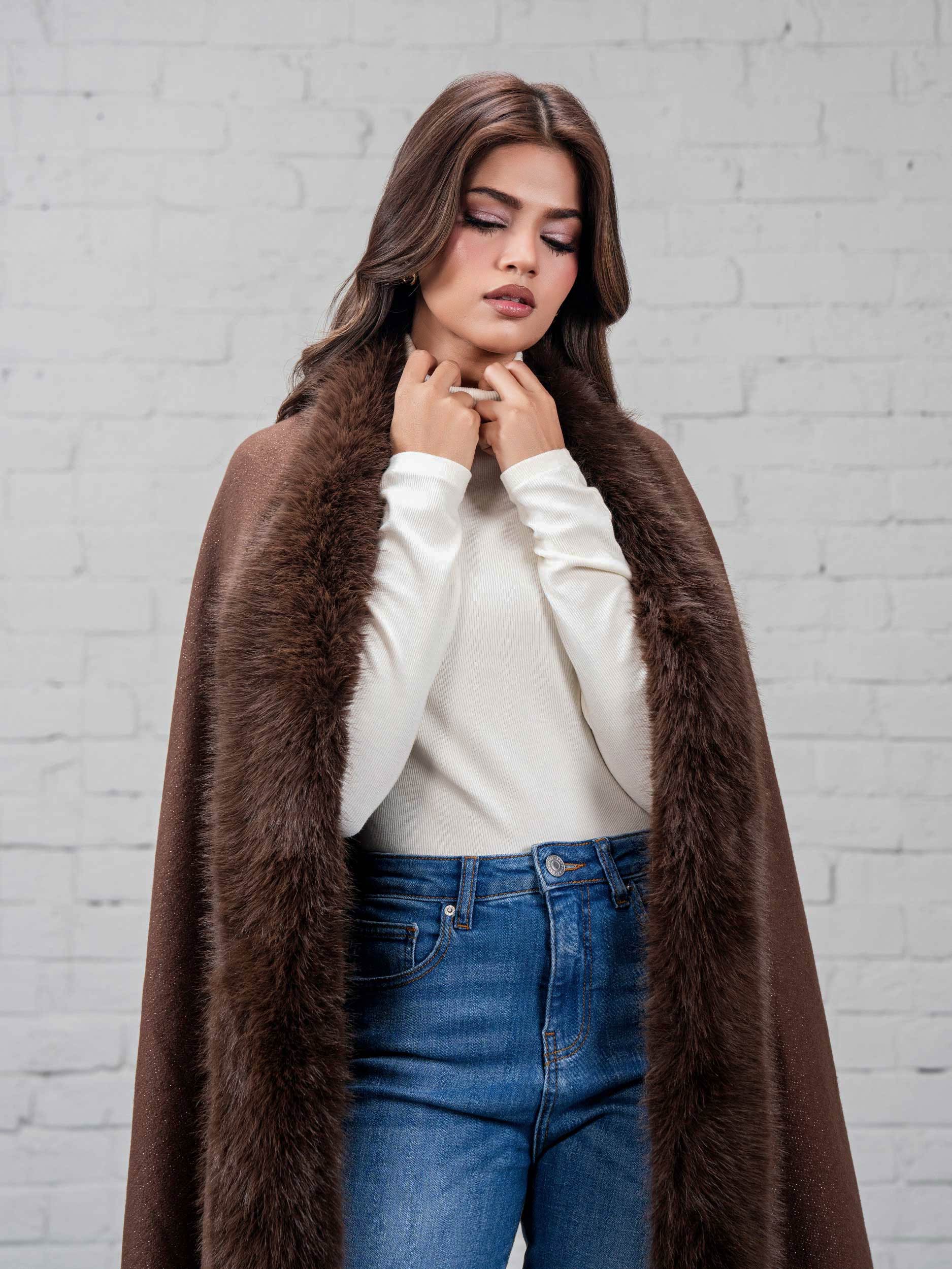Woolen Fur Cape - Image 6