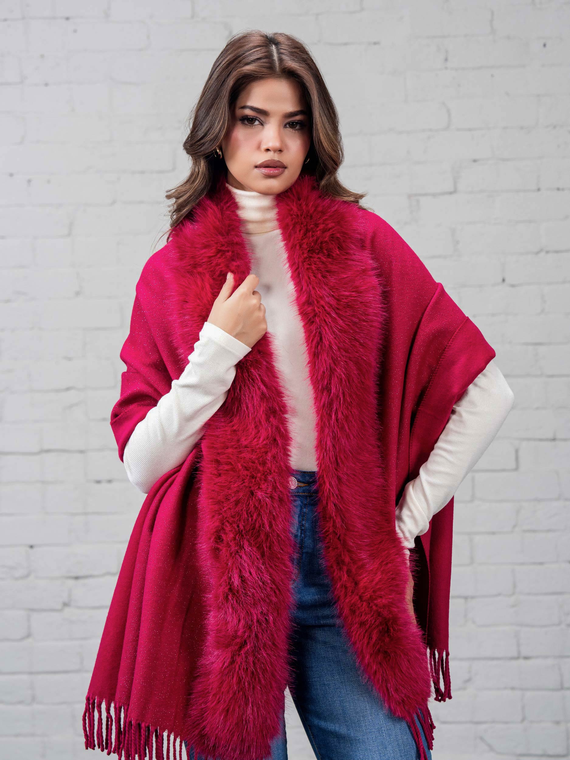Woolen Fur Cape - Image 4