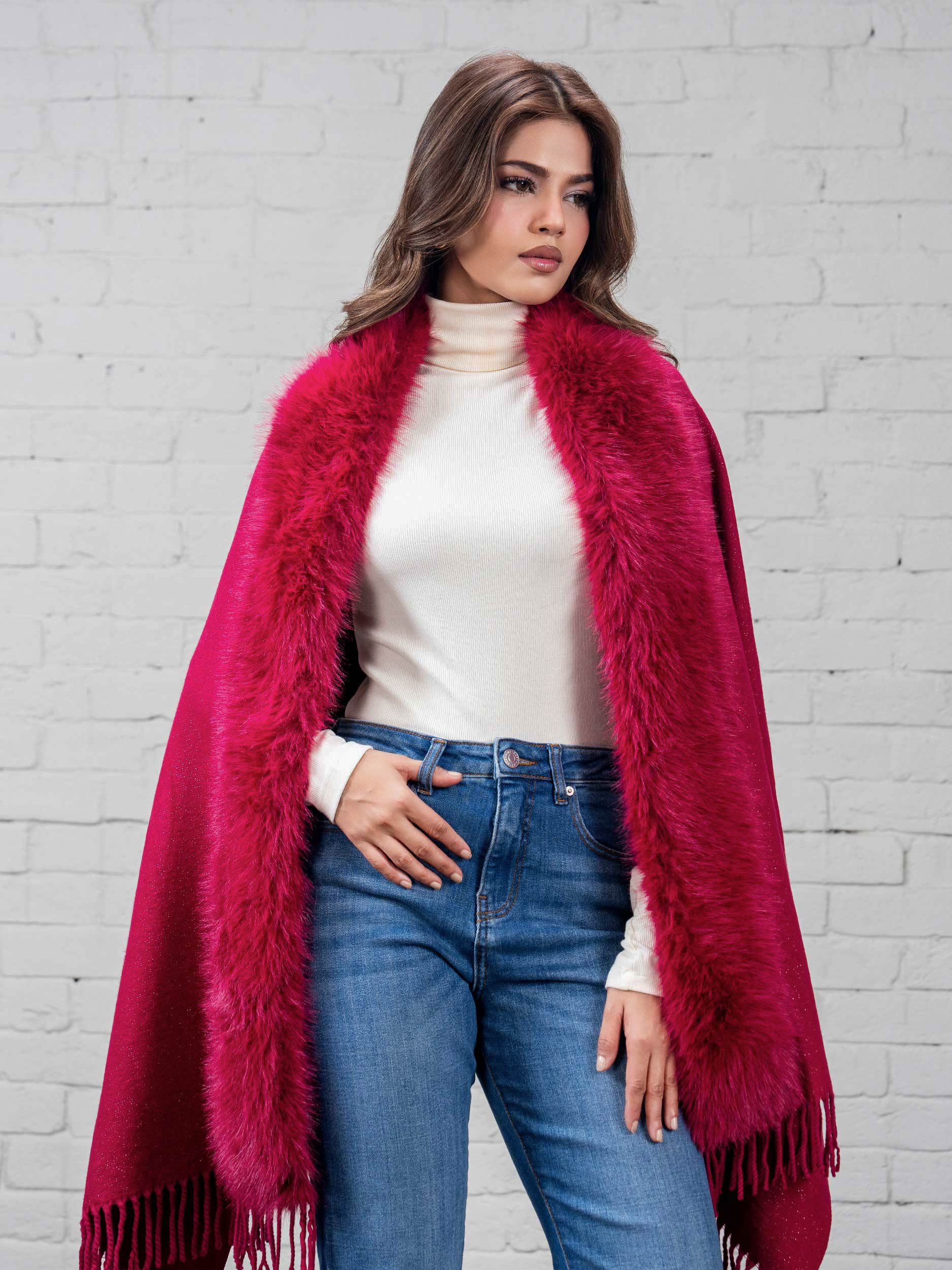 Woolen Fur Cape - Image 6