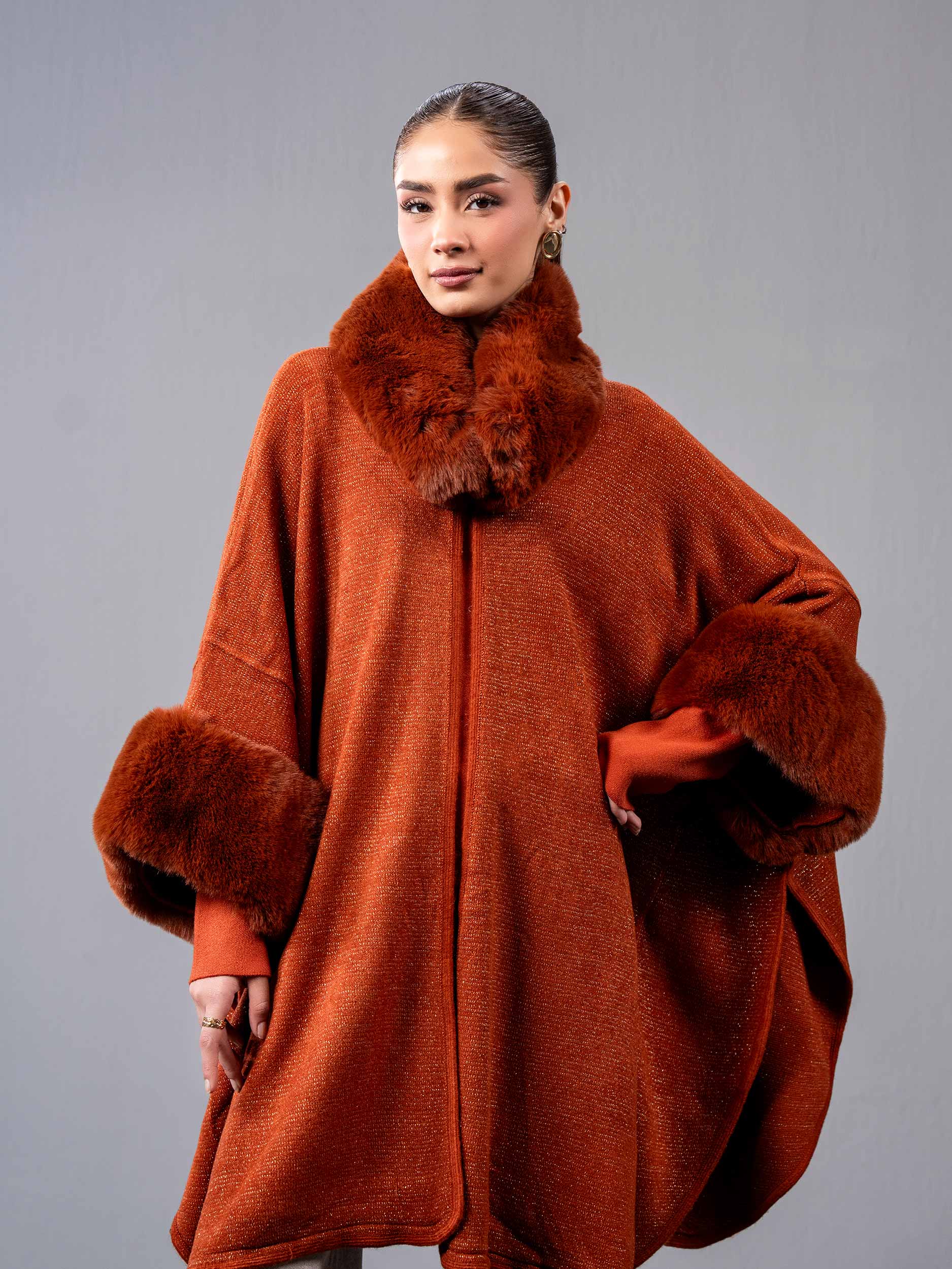 Woolen Blend Cape - Image 4