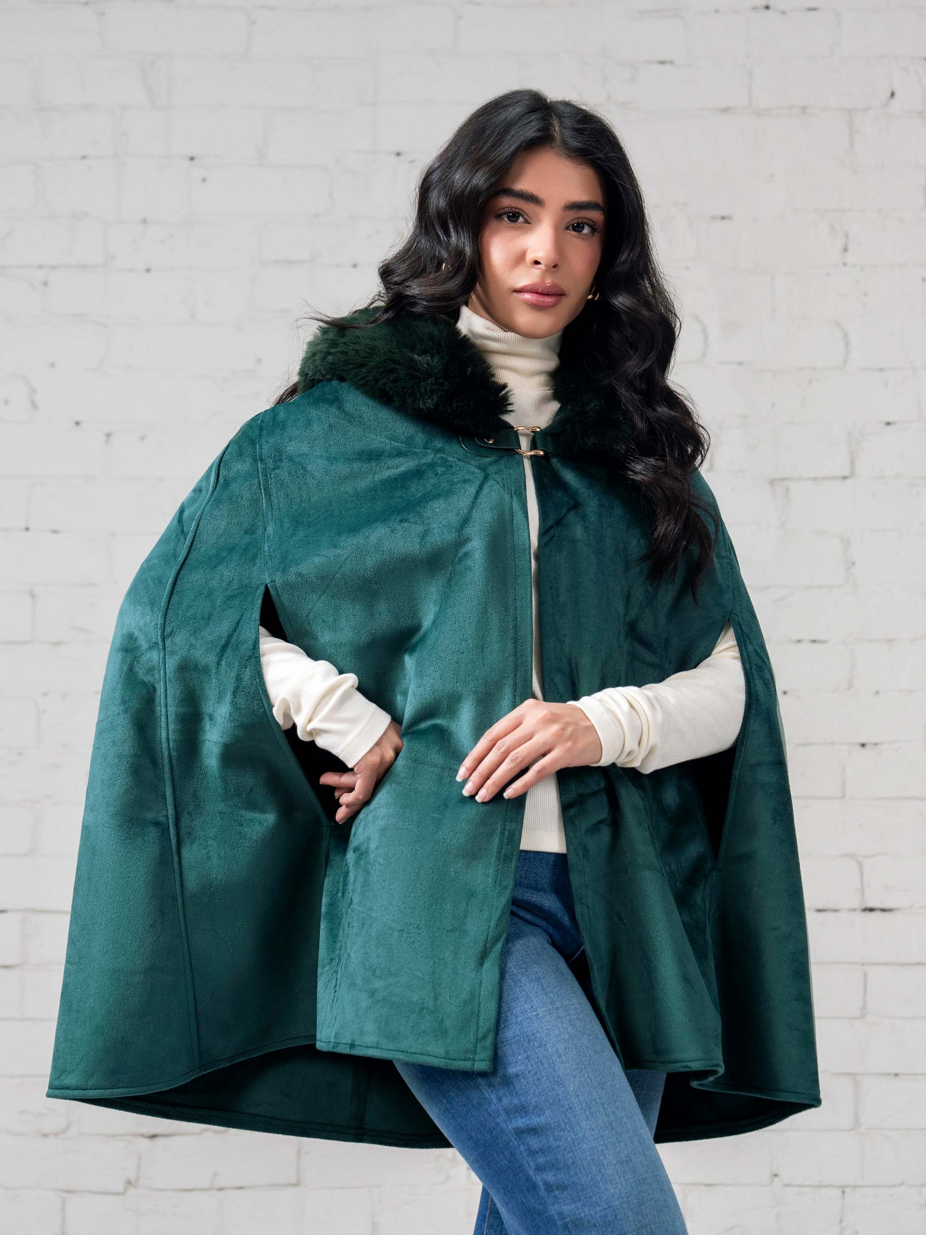 Suede Fur Cape - Image 6