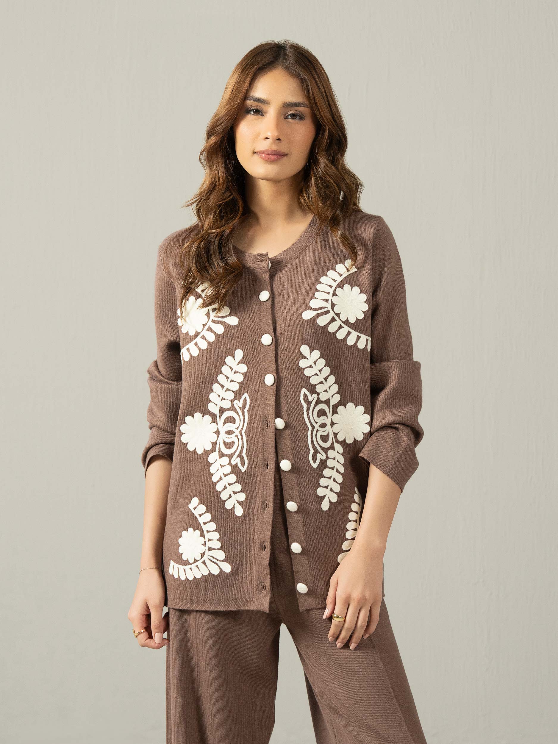 Knitted Co-ord Set- Embroidered - Image 4