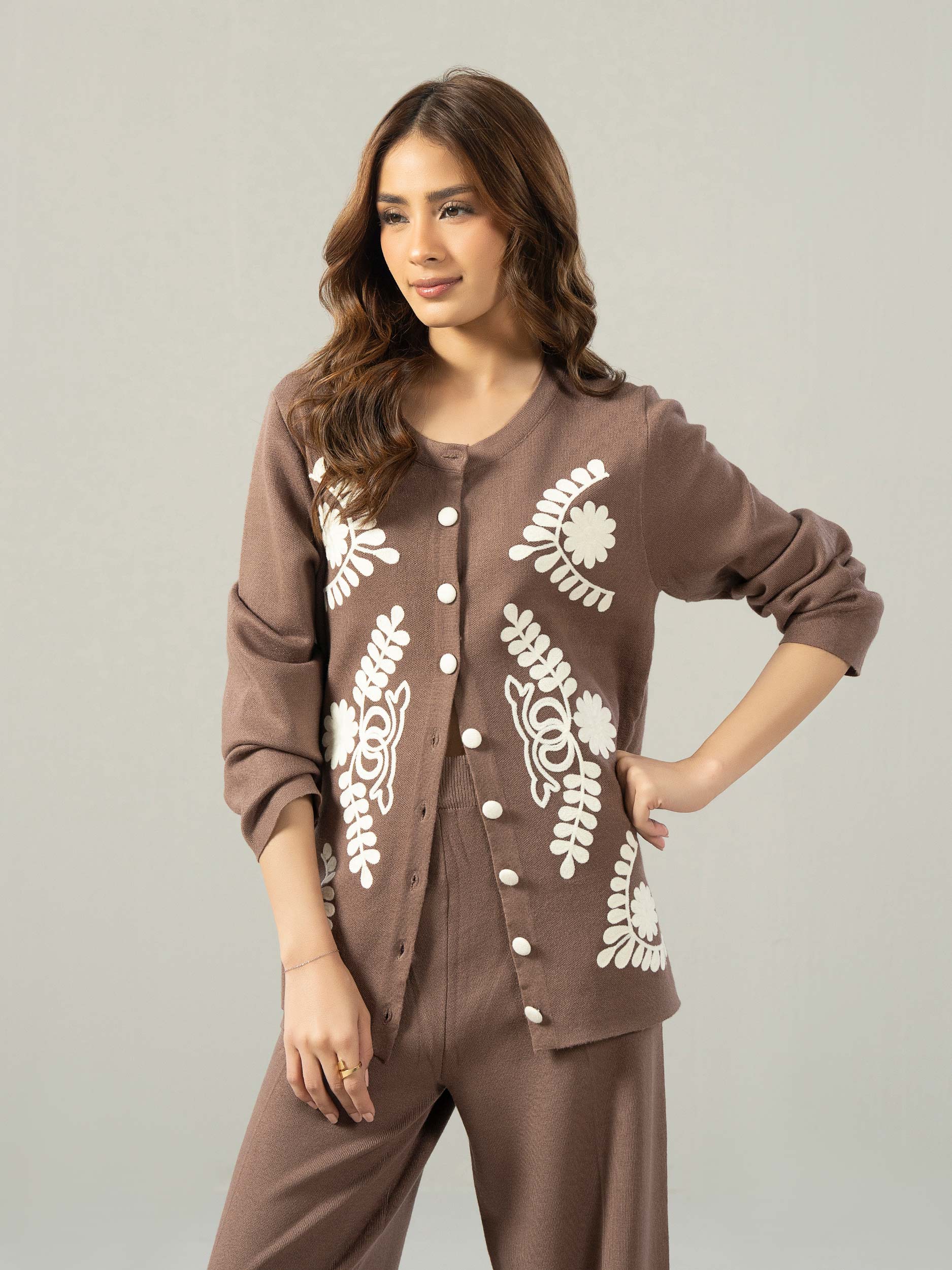 Knitted Co-ord Set- Embroidered - Image 5