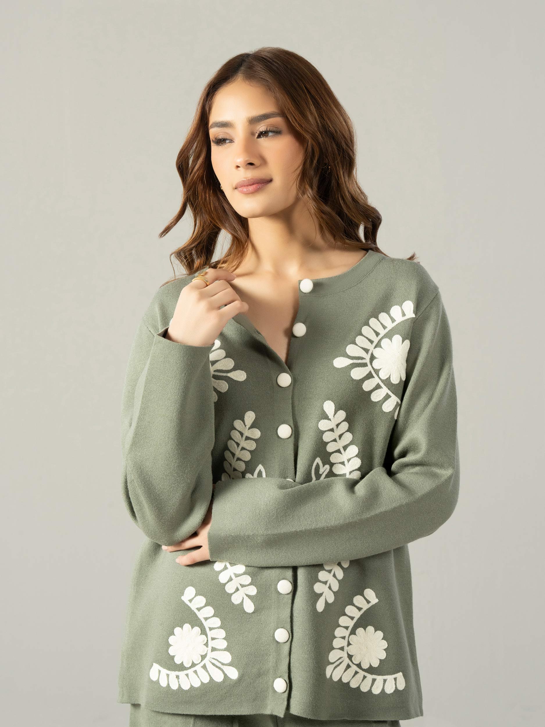 Knitted Co-ord Set- Embroidered - Image 4