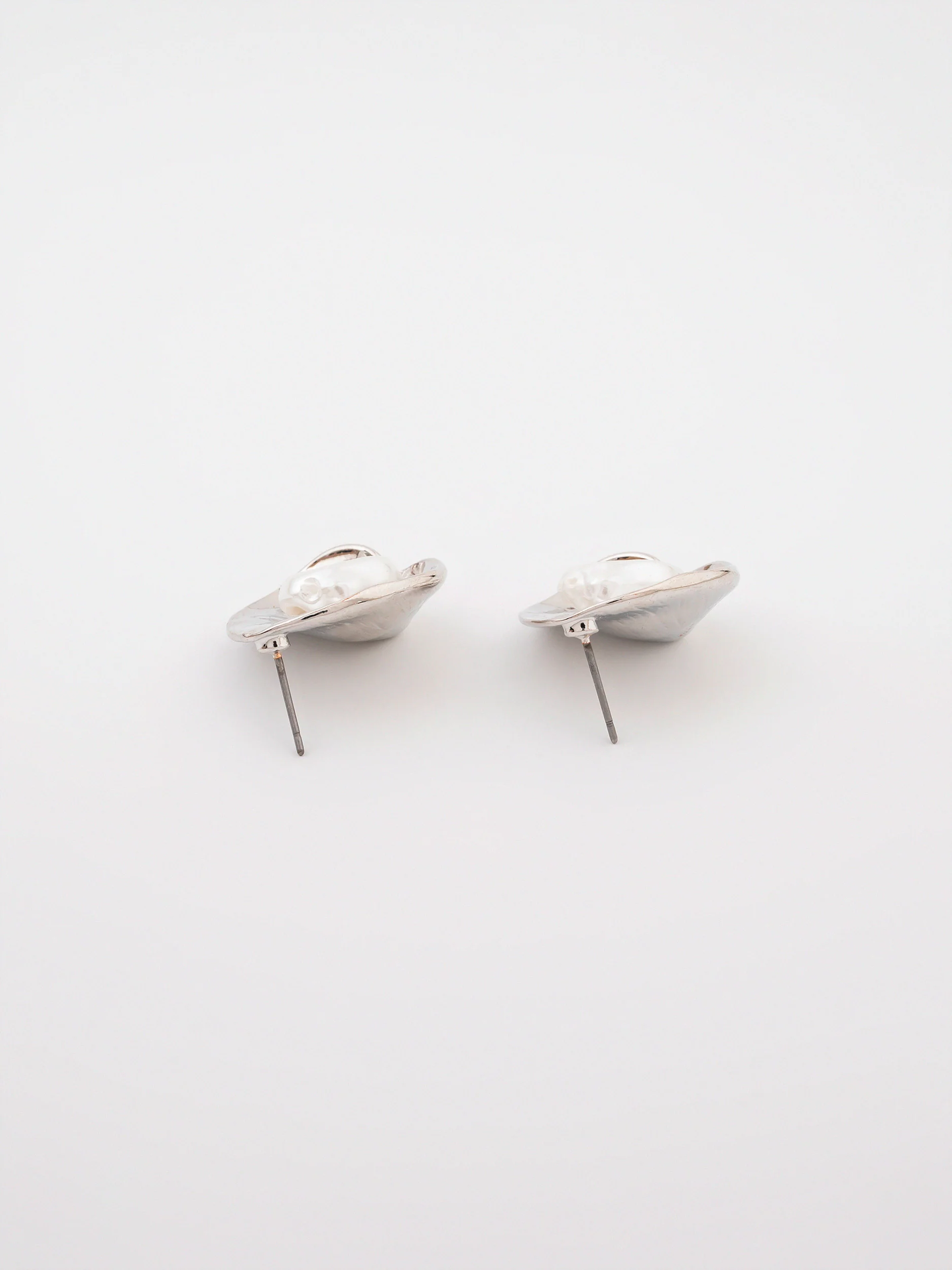 Sculpted Pearl Studs - Image 2