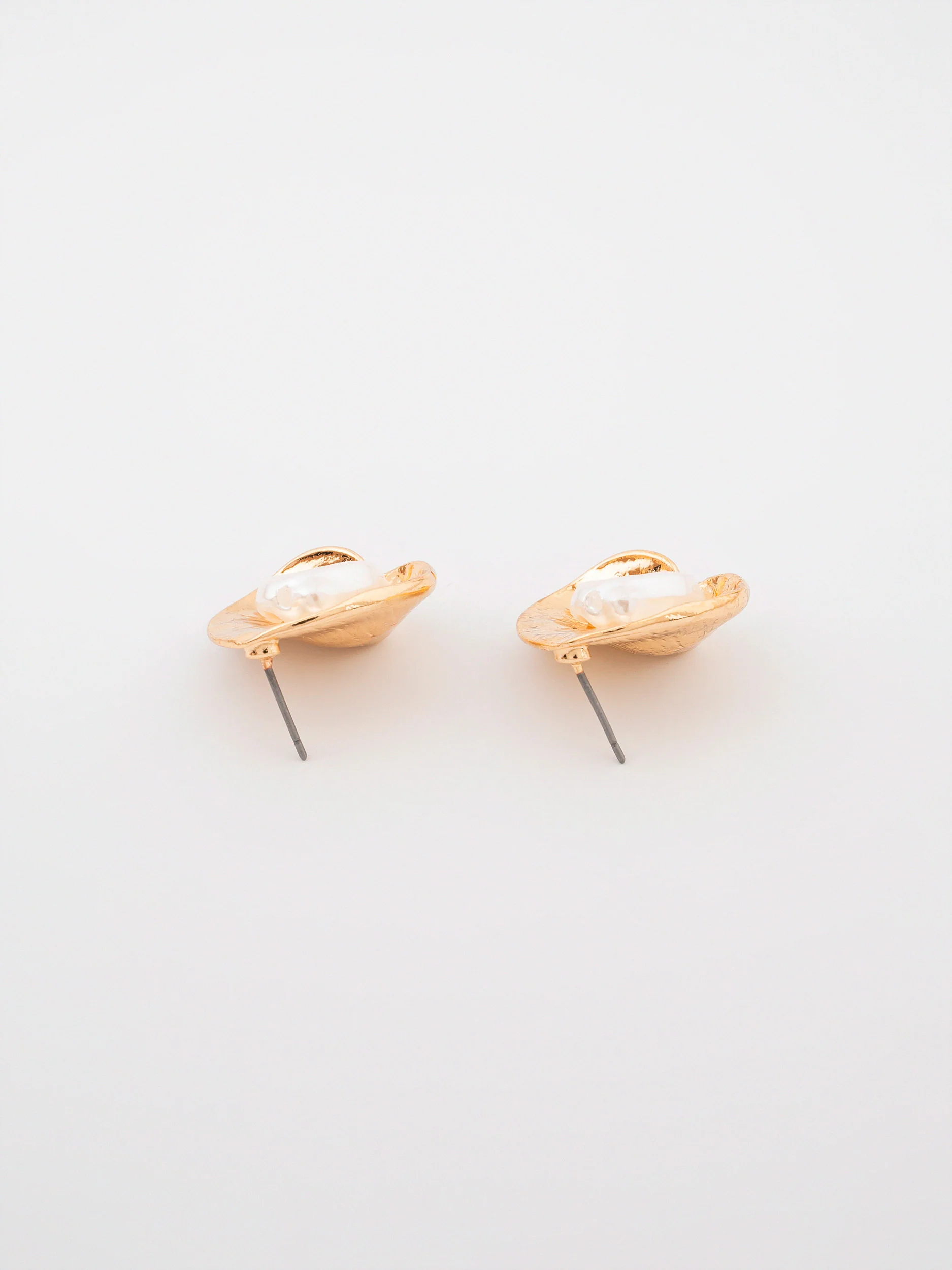 Sculpted Pearl Studs - Image 2