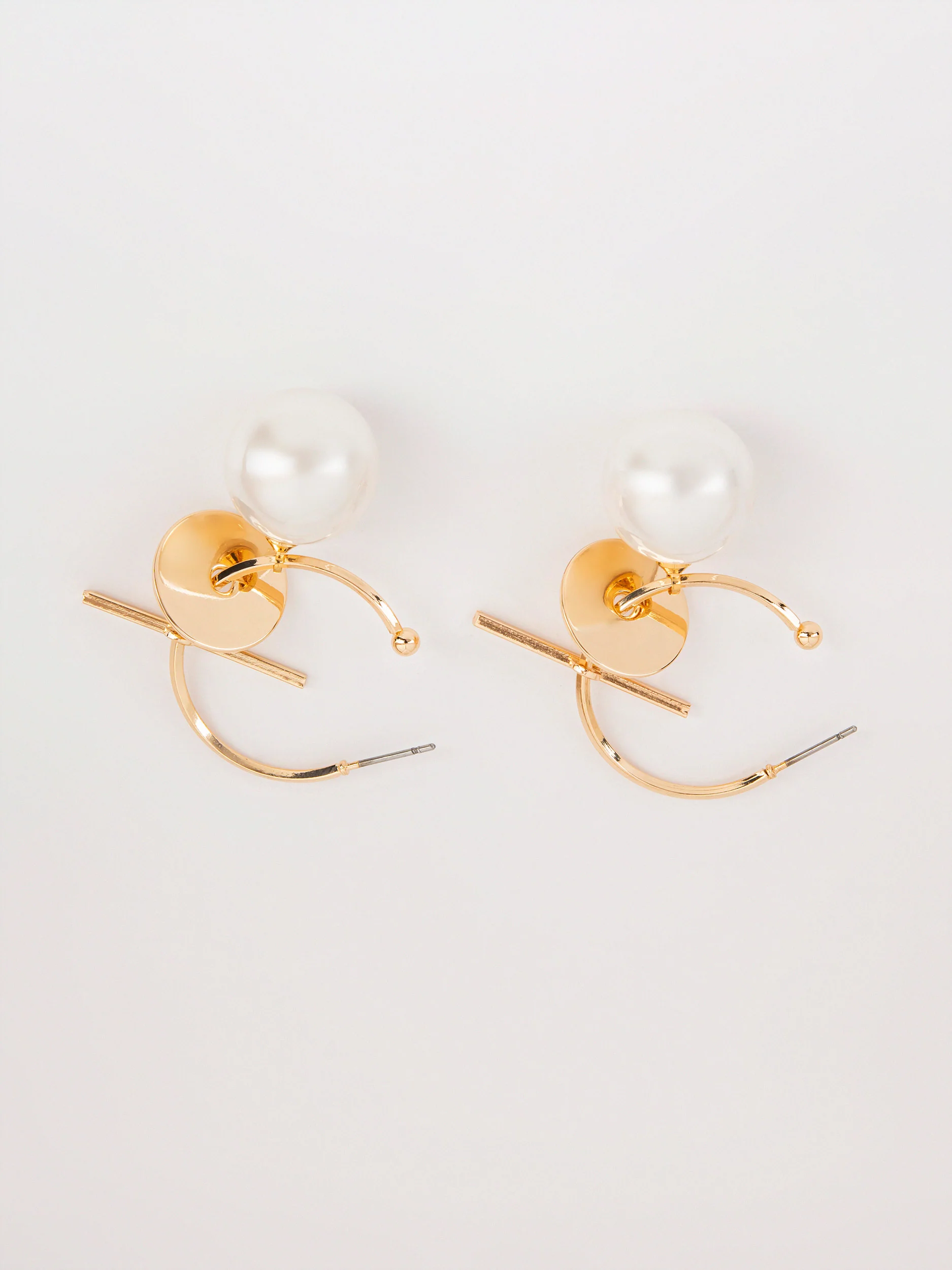 Pearl Drop Hoops - Image 2