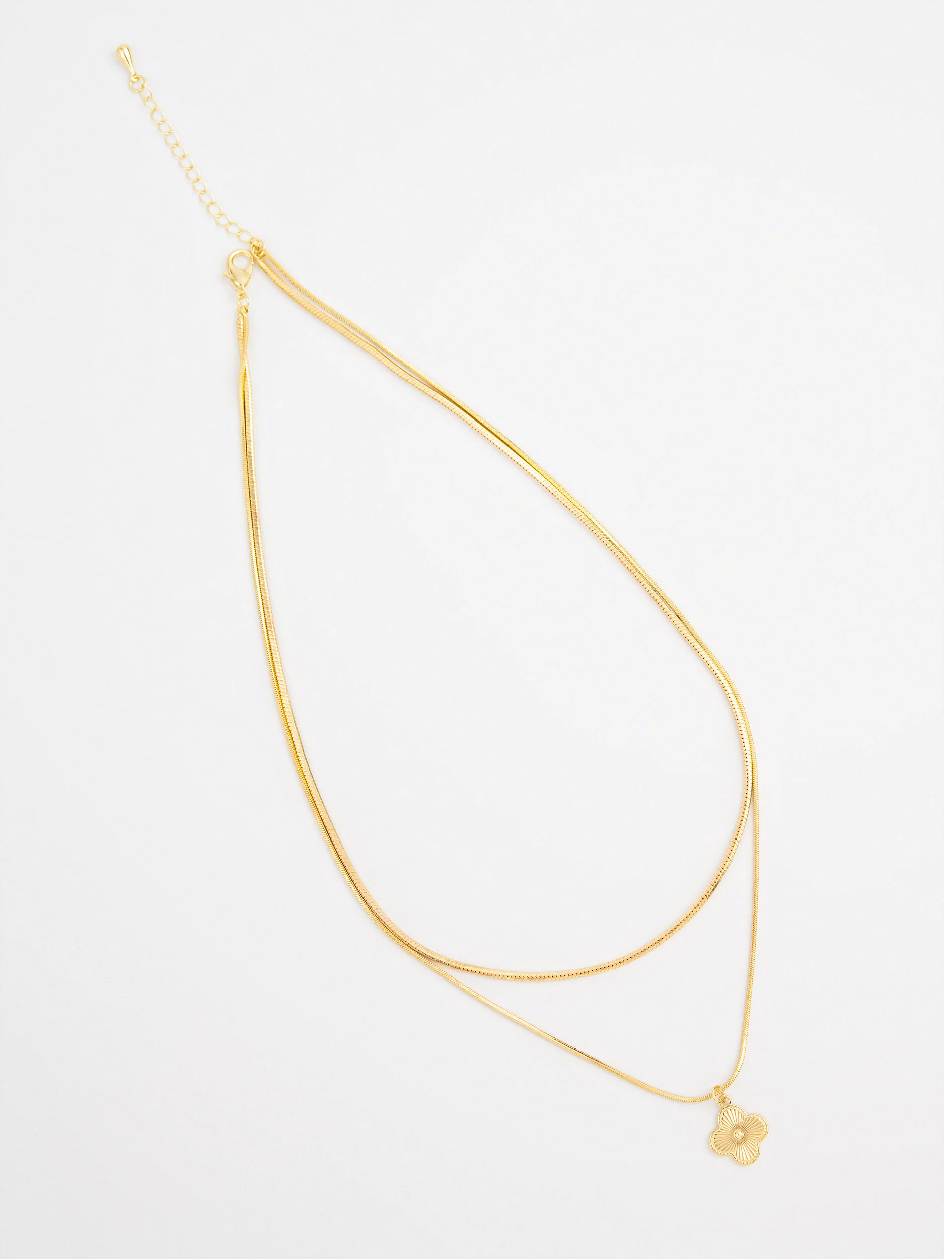 Floral Layered Necklace - Image 2