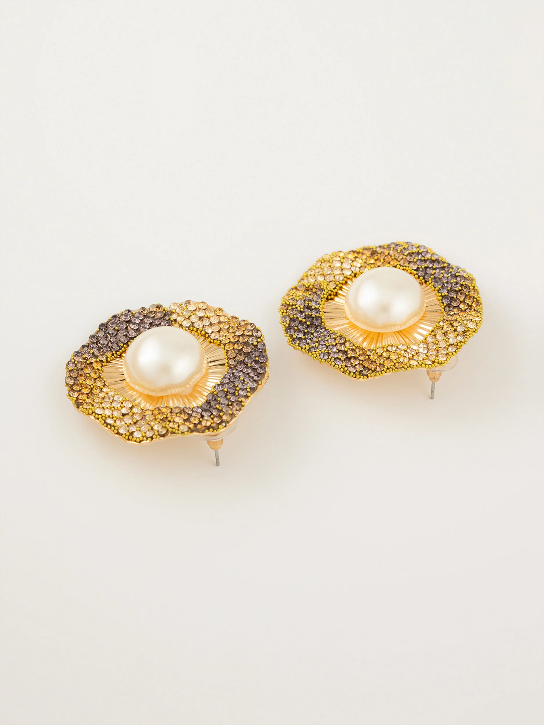 Pearl Stud Earrings - Image 2