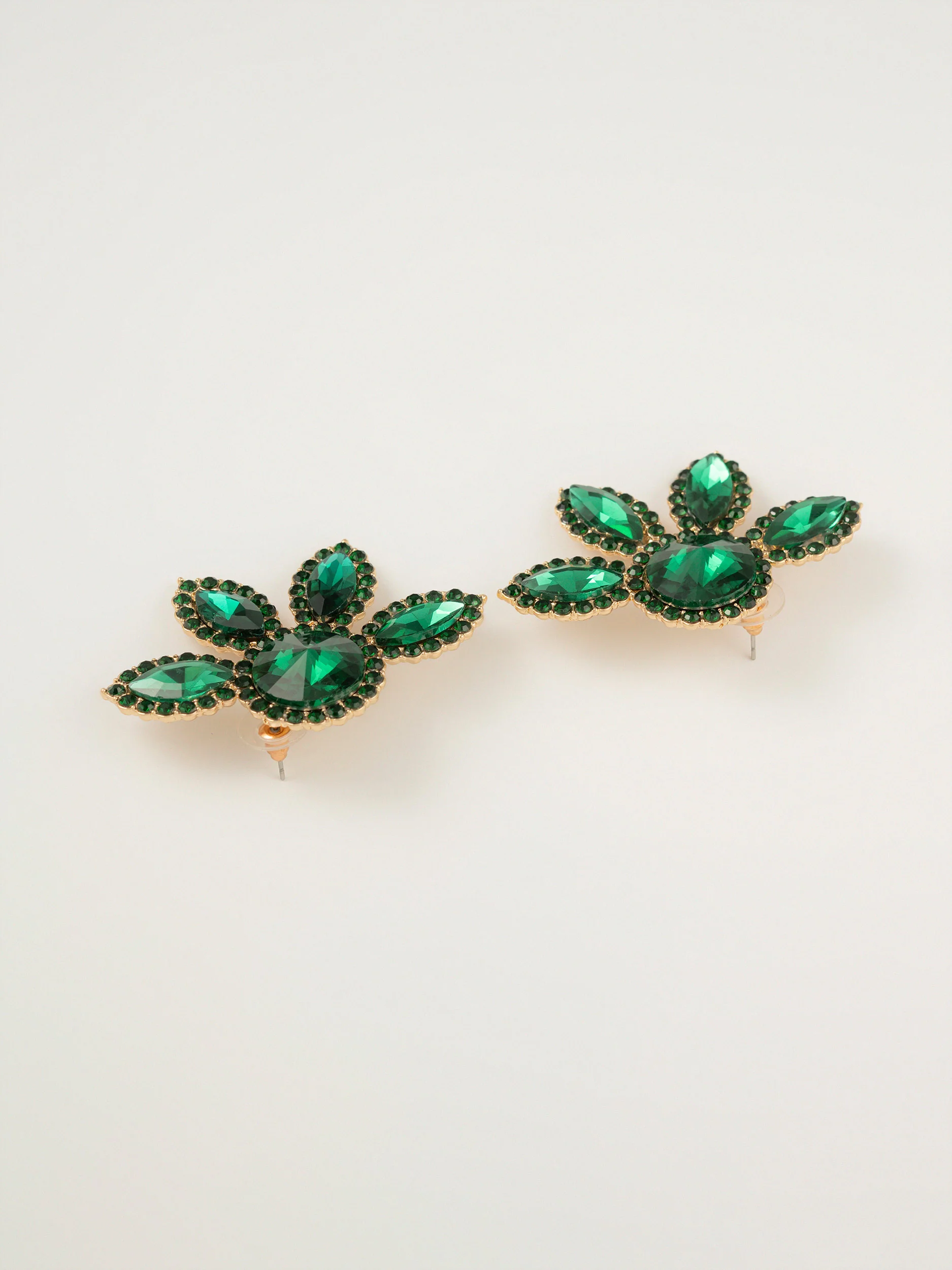 Floral Crystal Earrings - Image 2