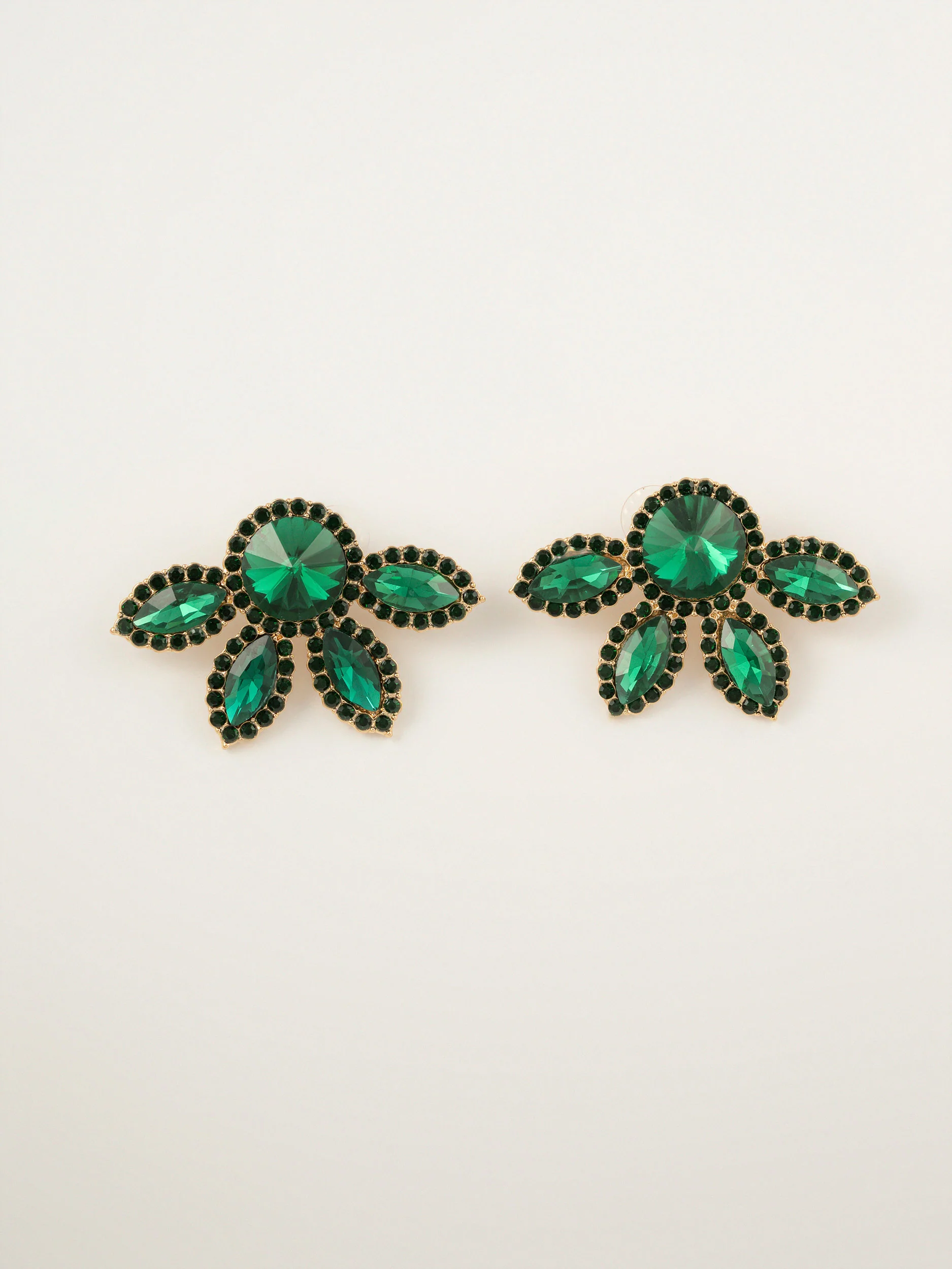 Floral Crystal Earrings - Image 3