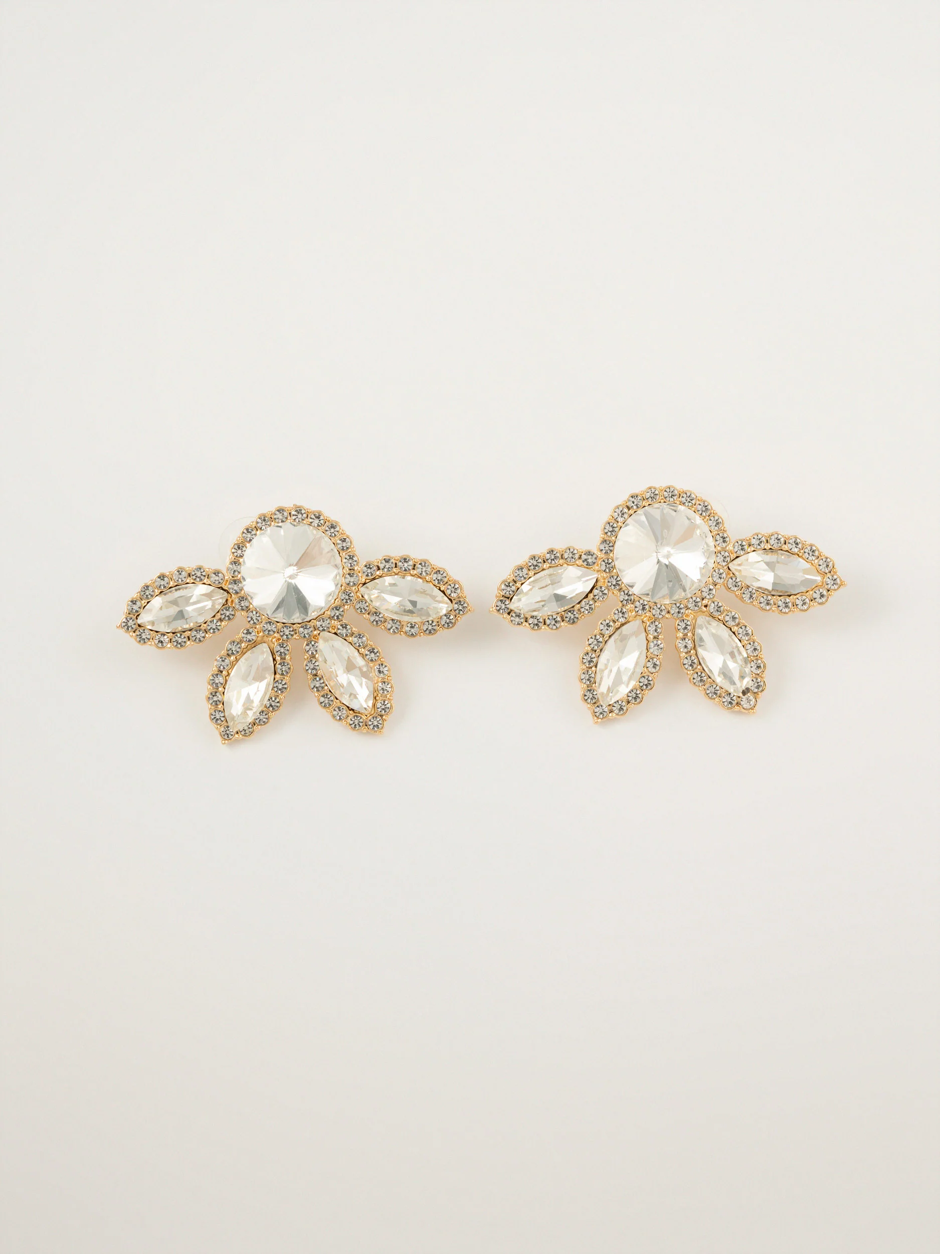 Floral Crystal Earrings - Image 3