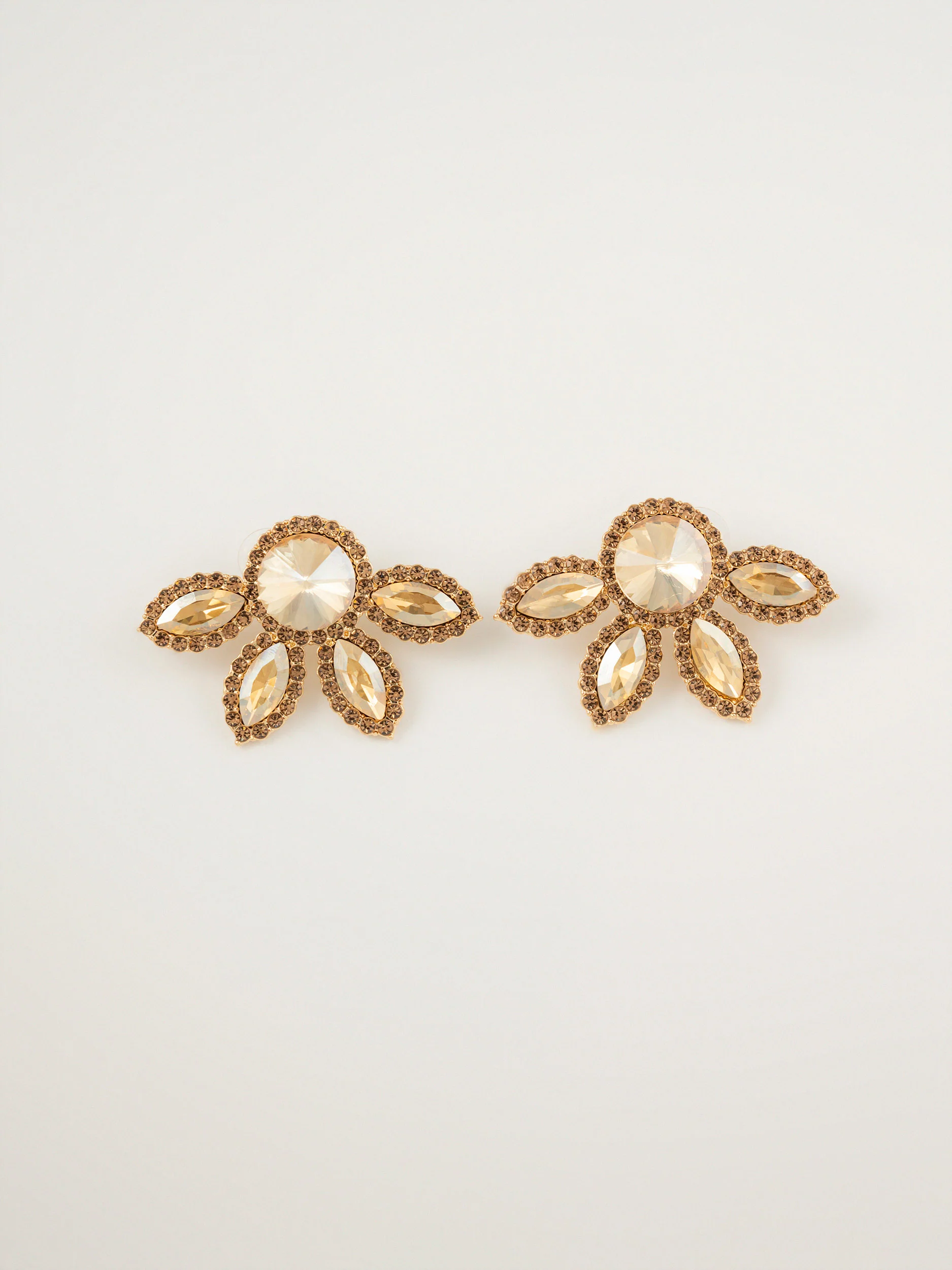 Floral Crystal Earrings - Image 3