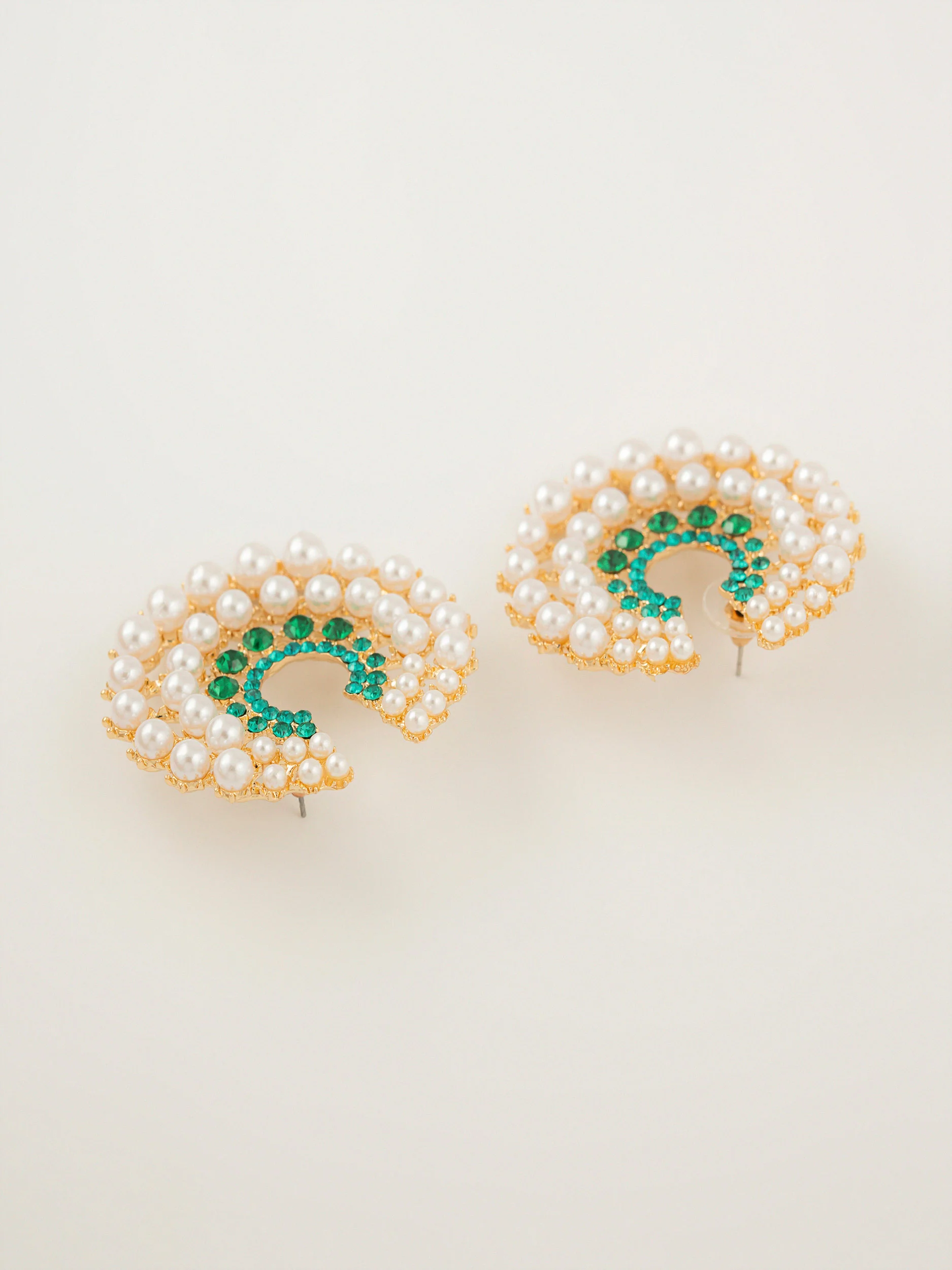 Crescent Pearl Earrings - Image 2