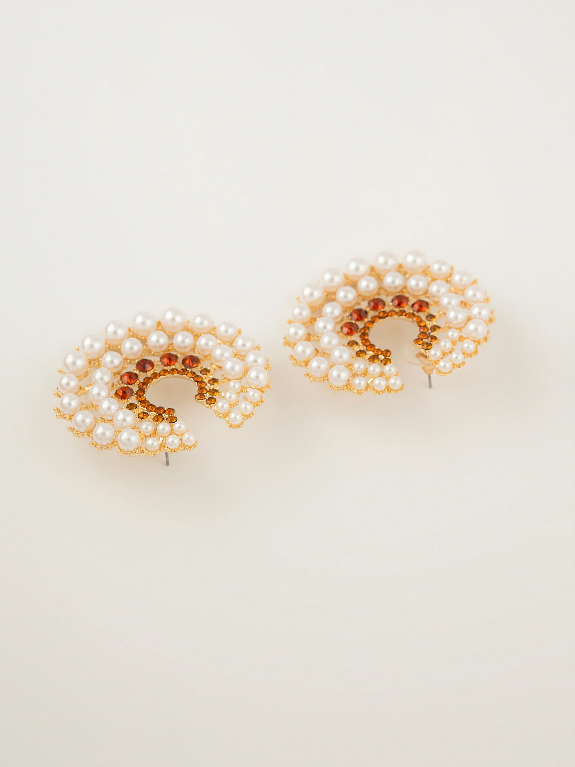 Crescent Pearl Earrings - Image 2