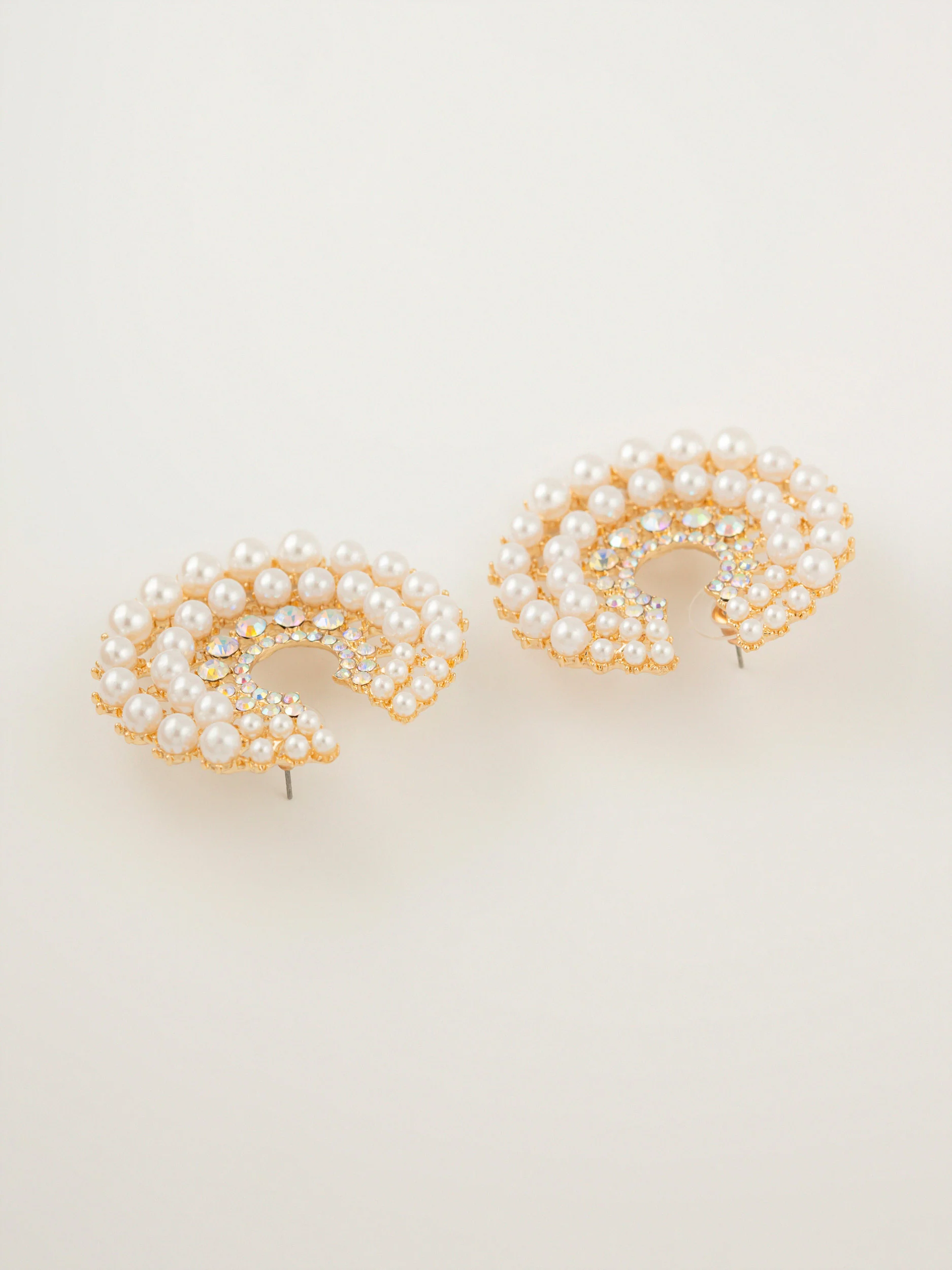 Crescent Pearl Earrings - Image 2