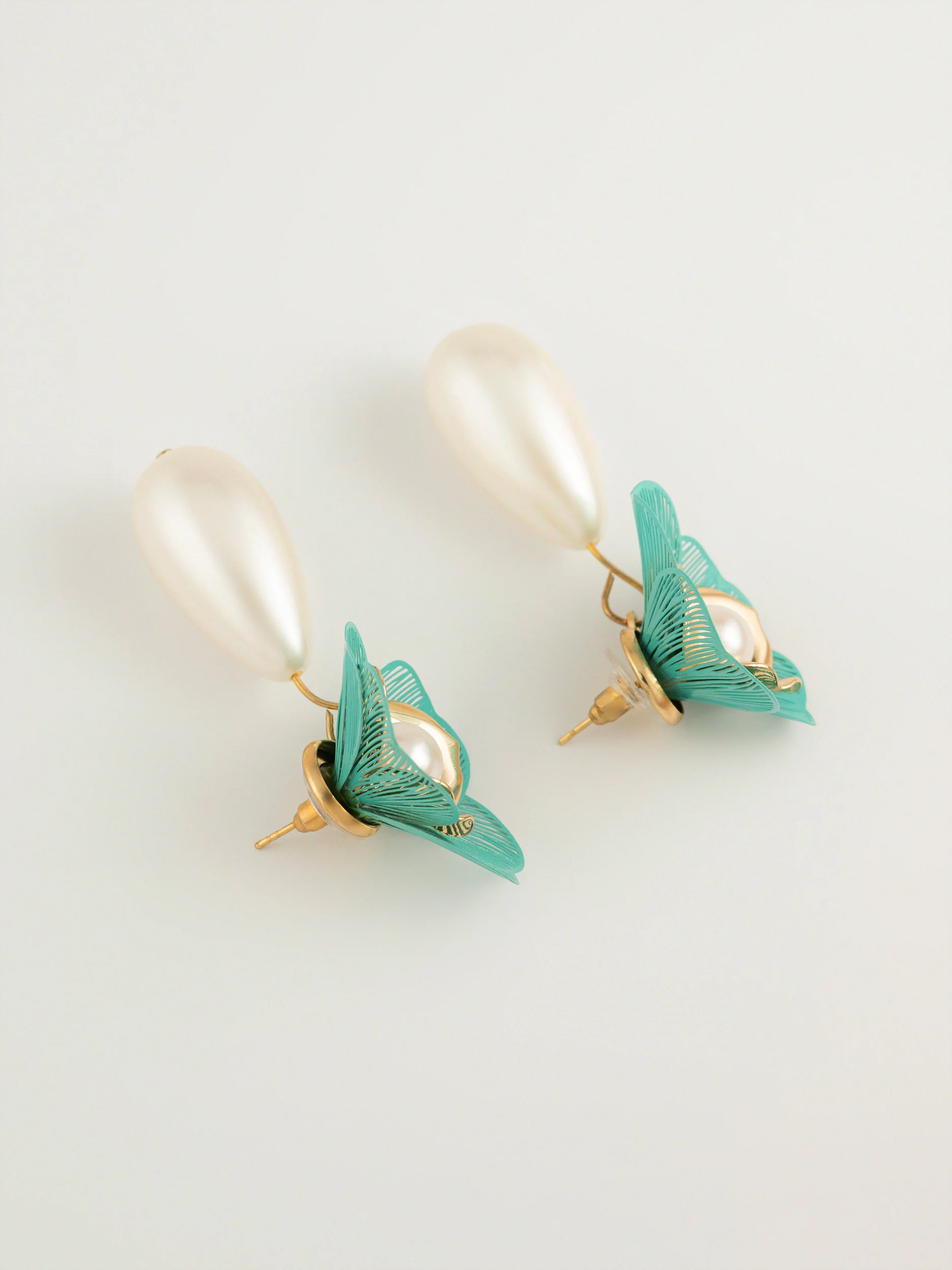 Floral Drop Earrings - Image 2
