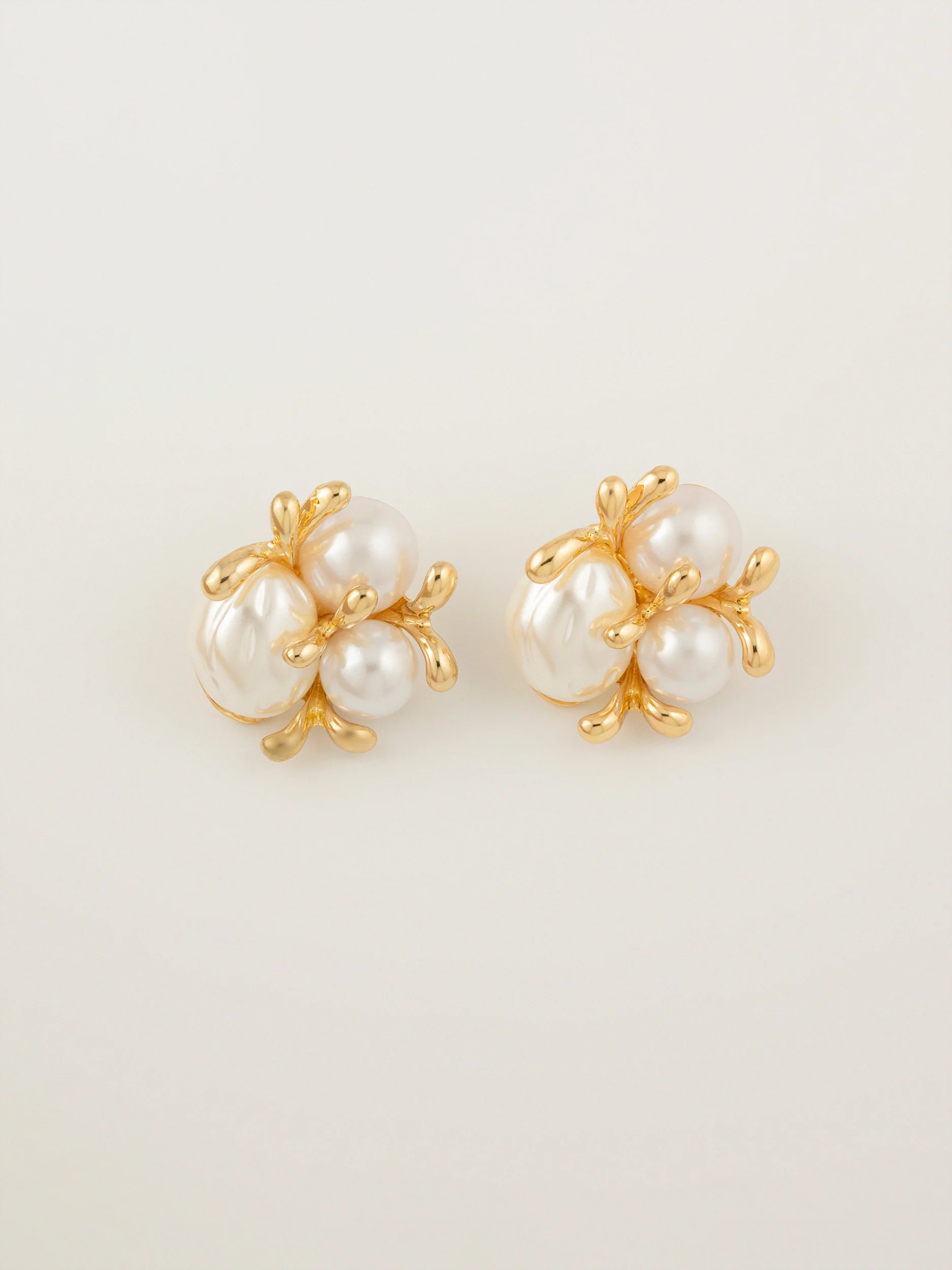 Pearl Cluster Earrings - Image 3