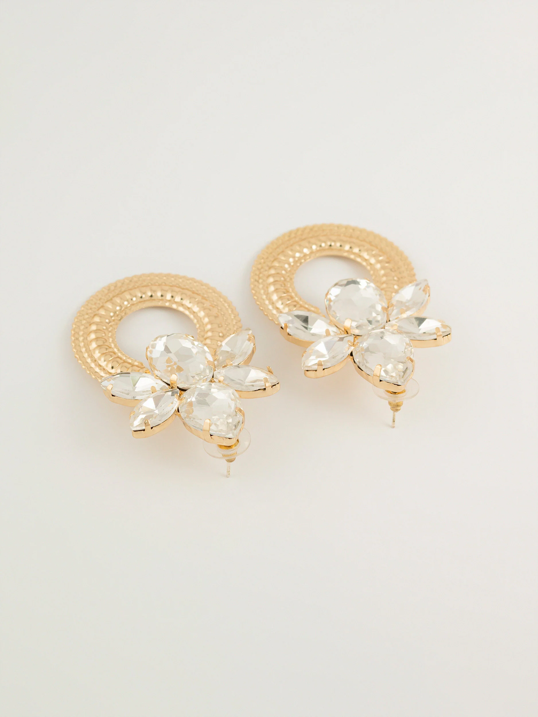 Floral Crystal Earrings - Image 3