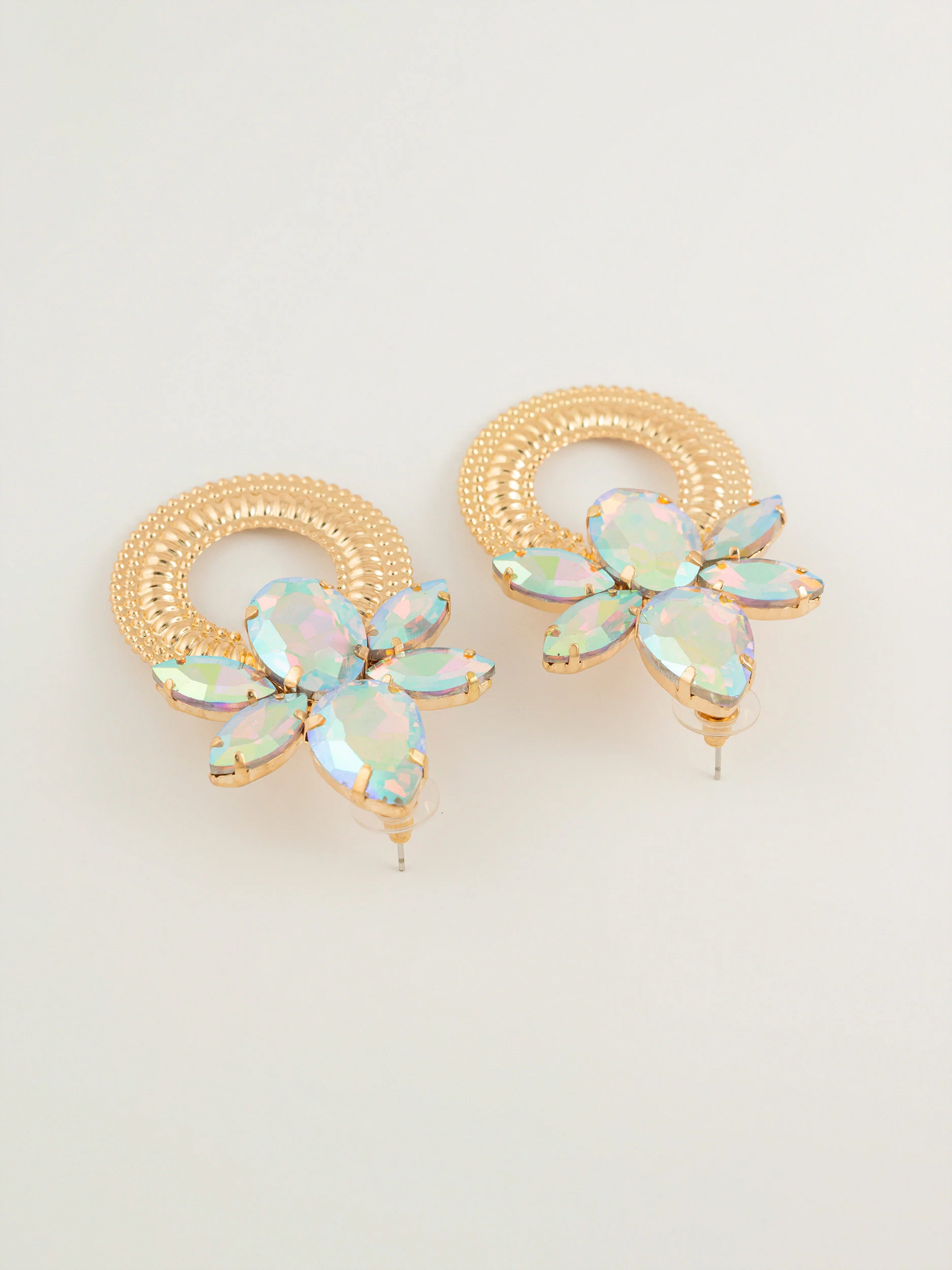 Floral Crystal Earrings - Image 2