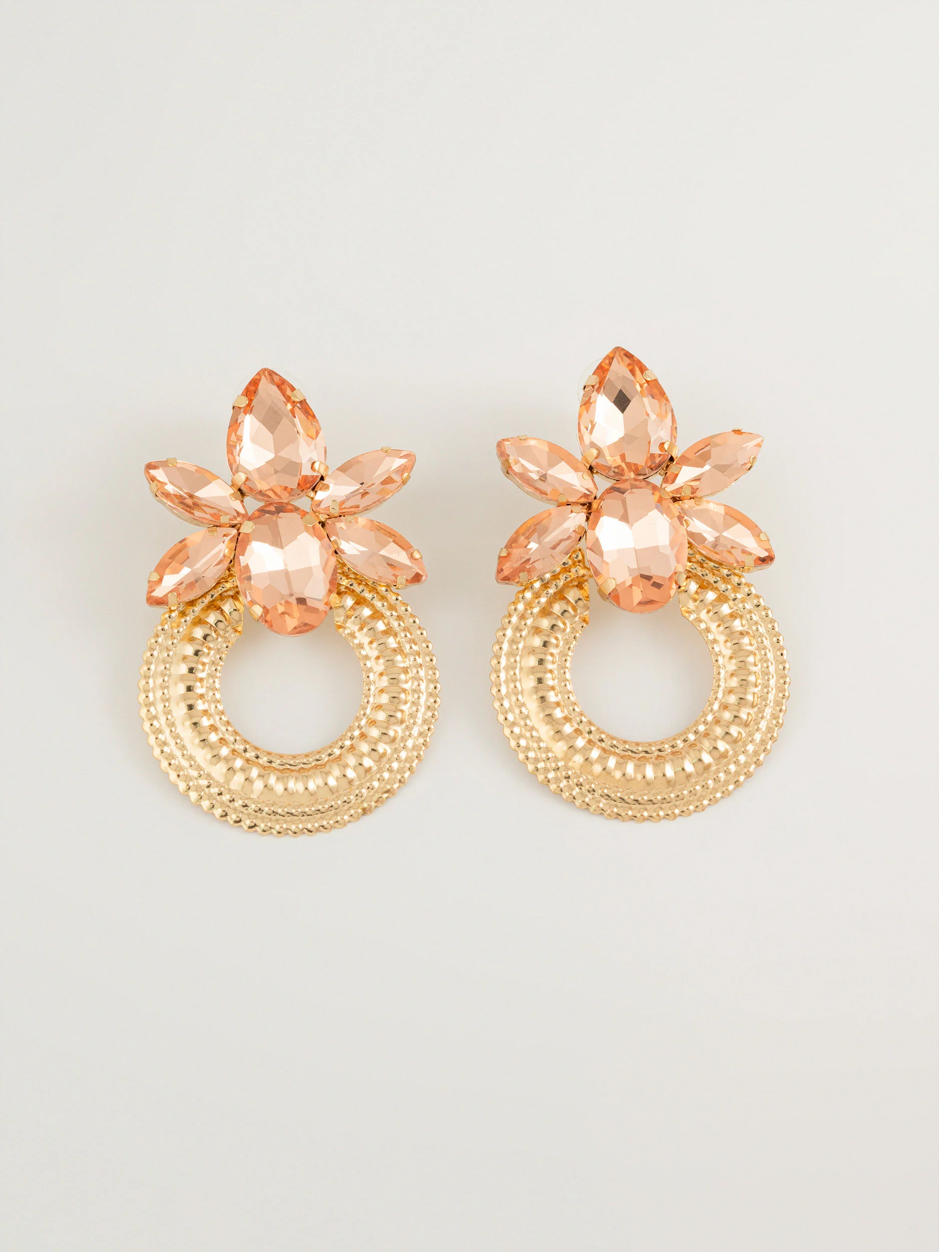 Floral Crystal Earrings - Image 2