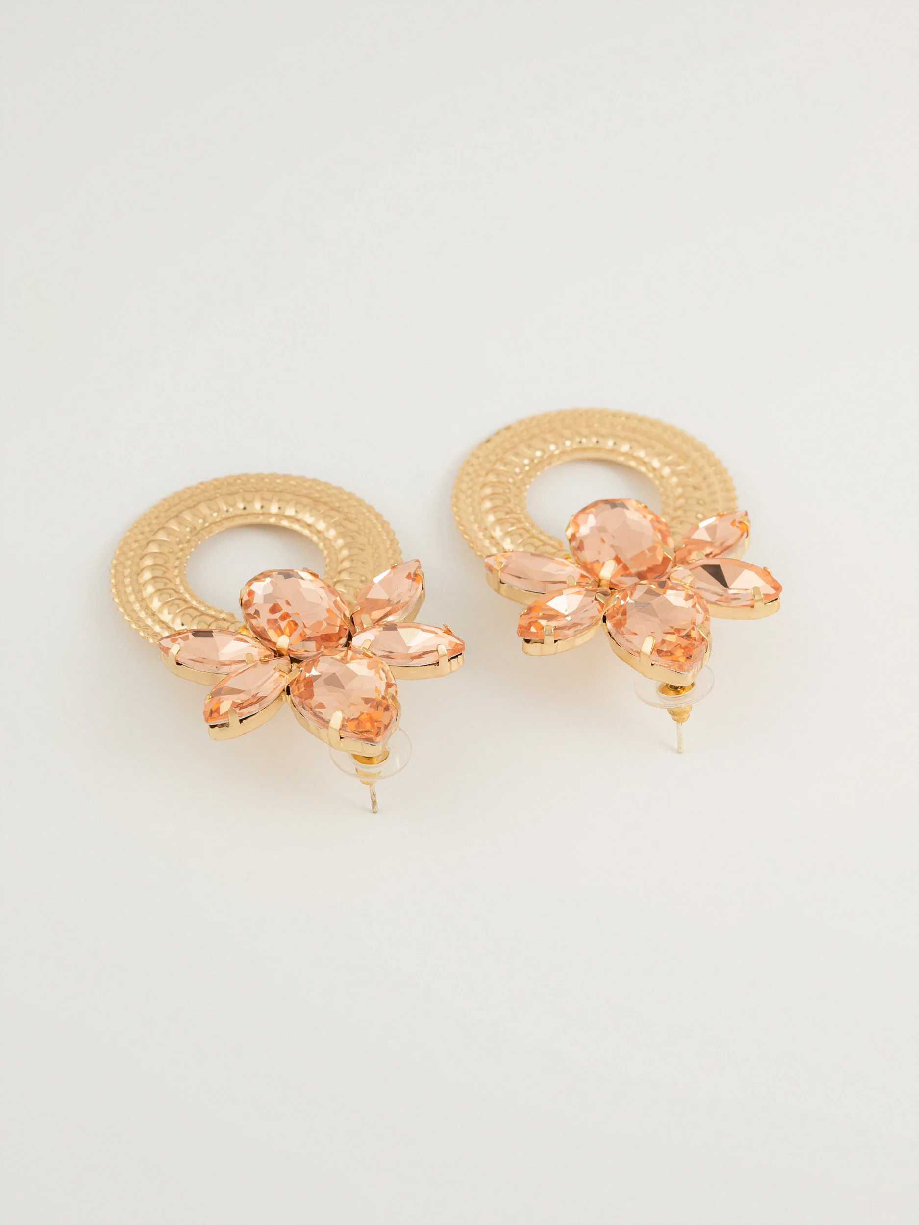 Floral Crystal Earrings - Image 3