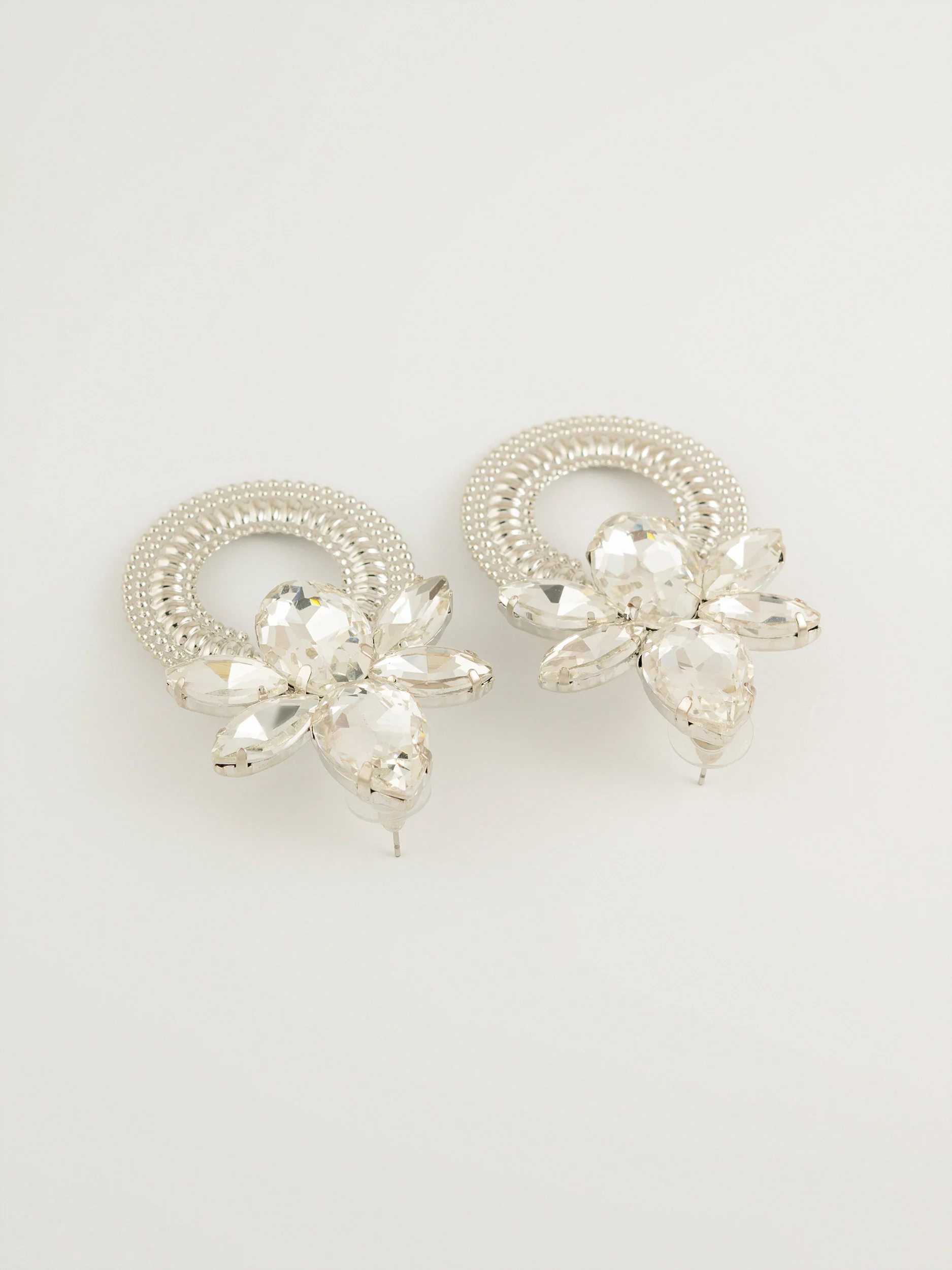 Floral Crystal Earrings - Image 2