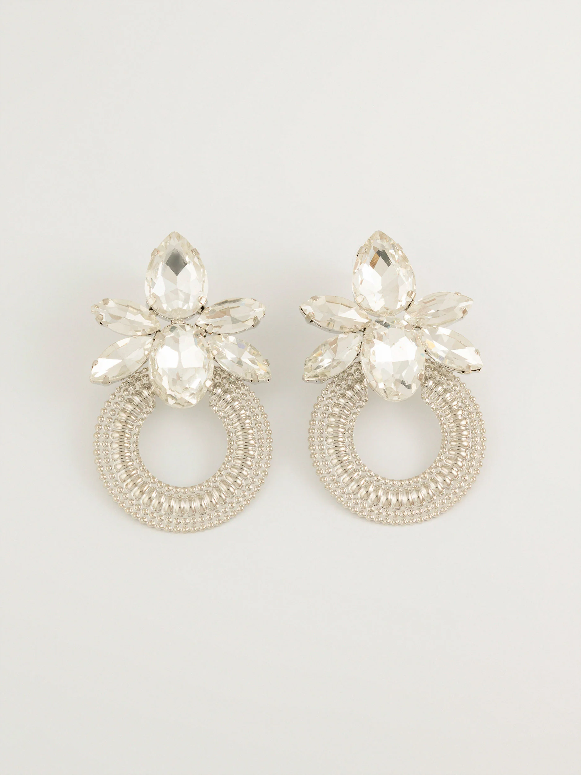 Floral Crystal Earrings - Image 3