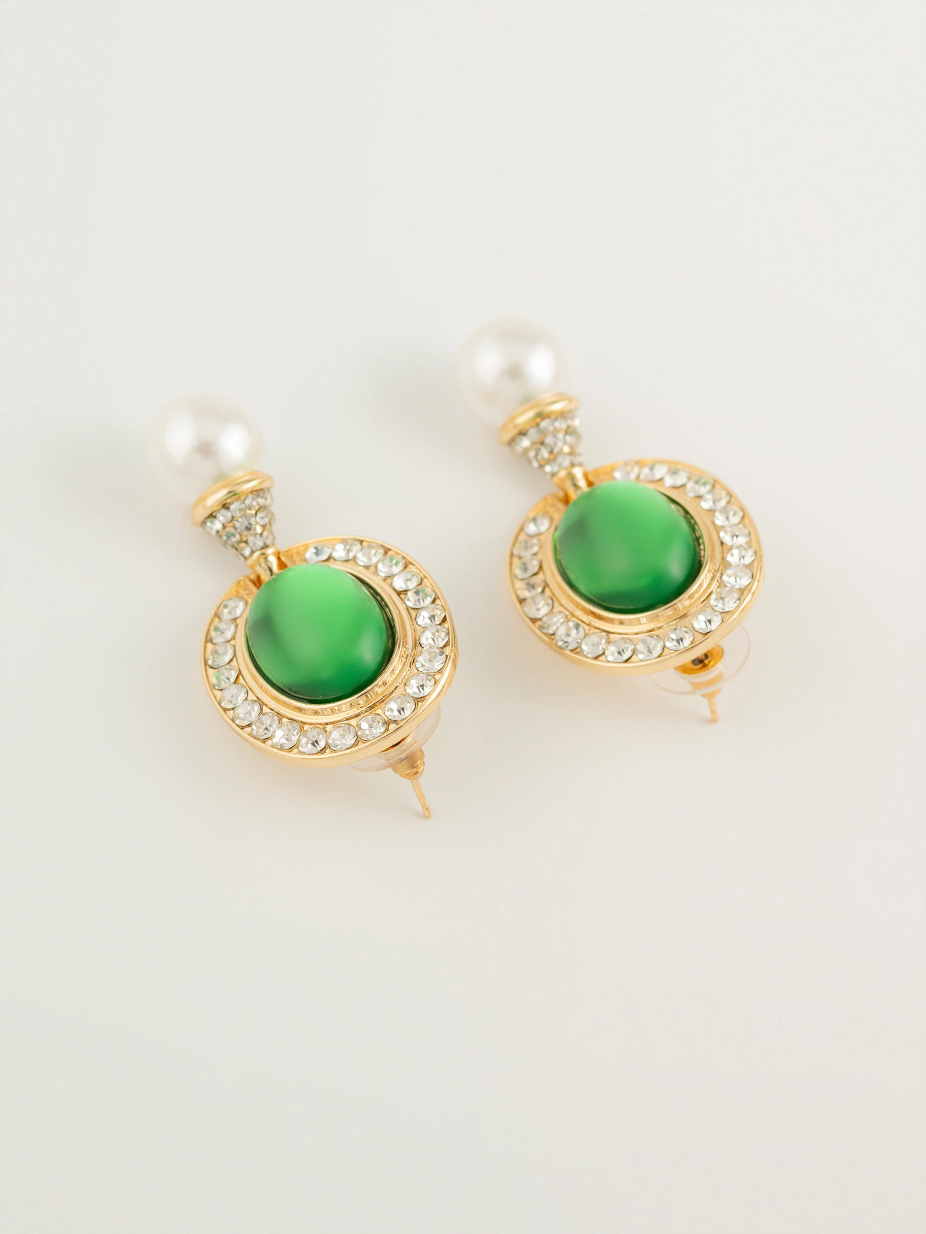 Oval Stone Earrings - Image 2