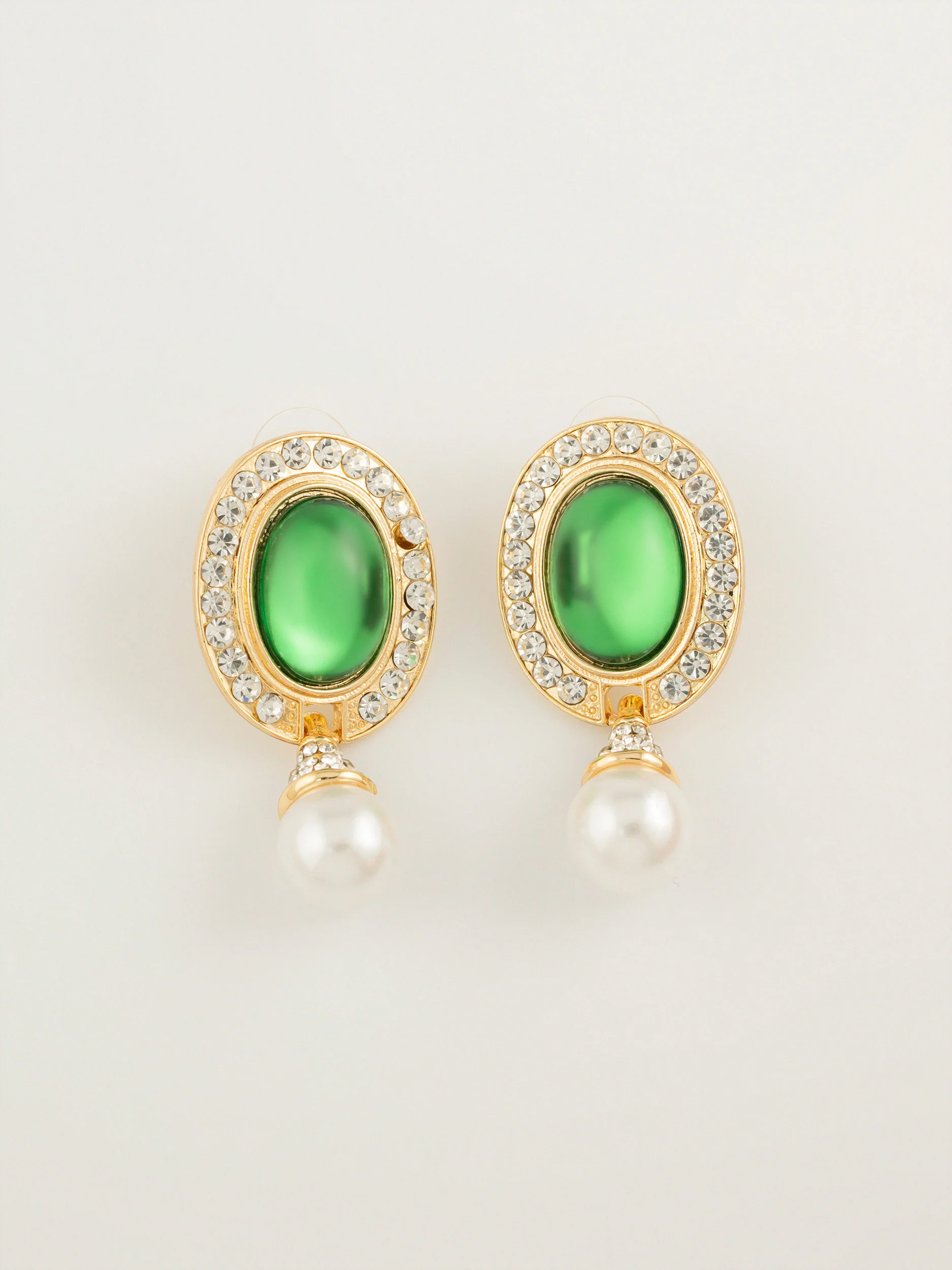 Oval Stone Earrings - Image 3