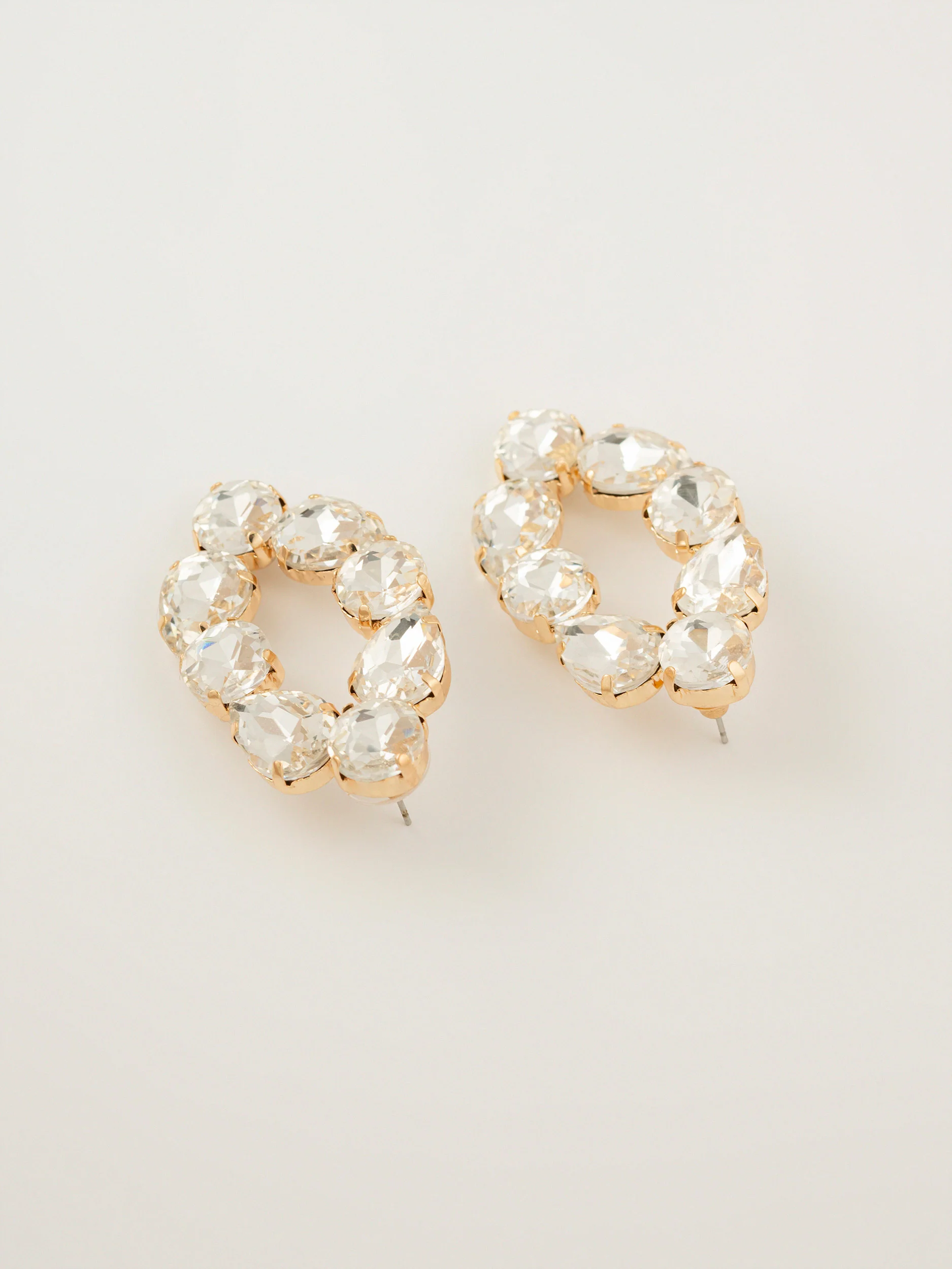Oval Crystal Earrings - Image 2