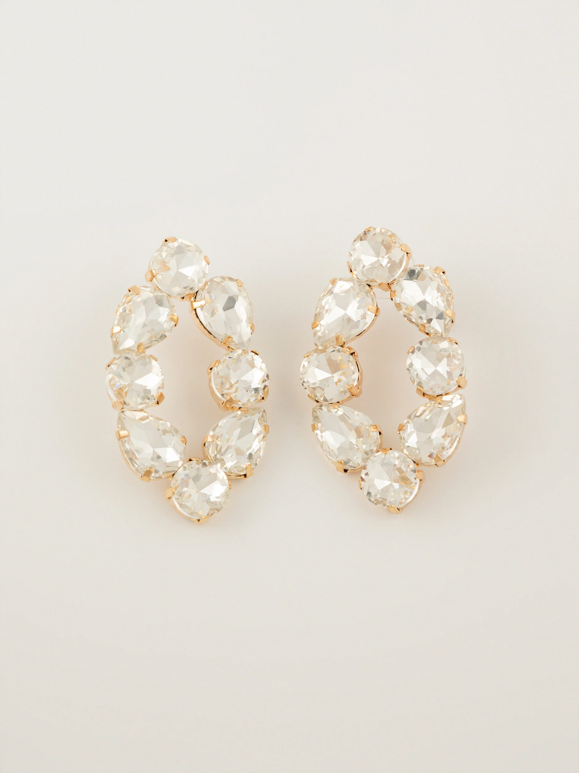 Oval Crystal Earrings - Image 3