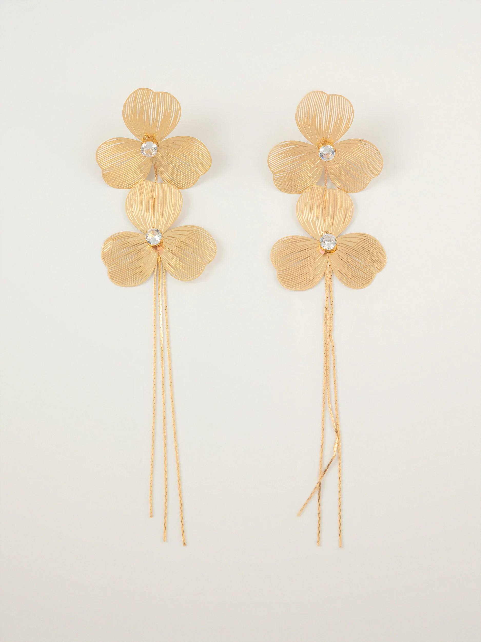 Floral Tassel Earrings - Image 3