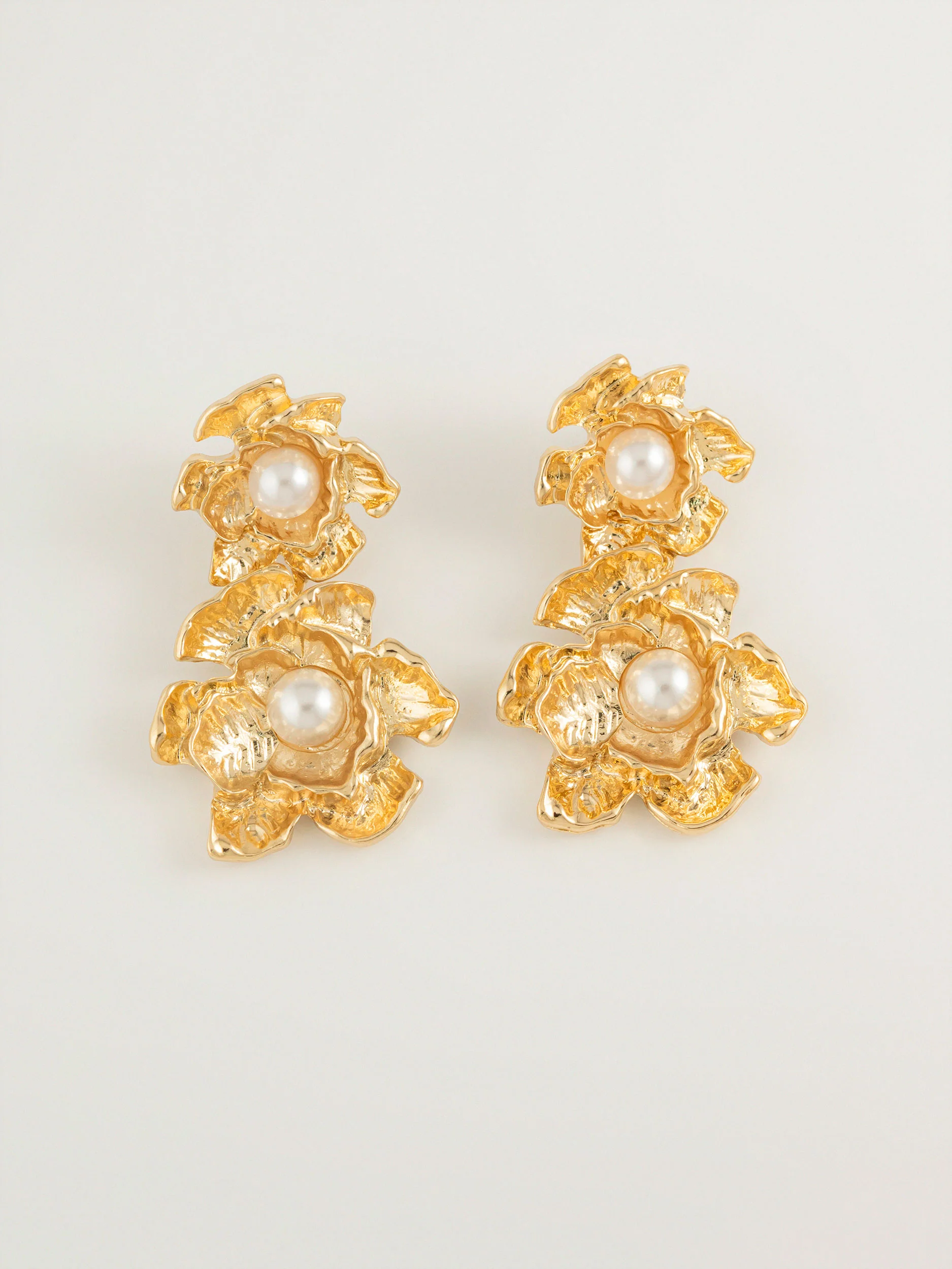 Floral Pearl Earrings - Image 2