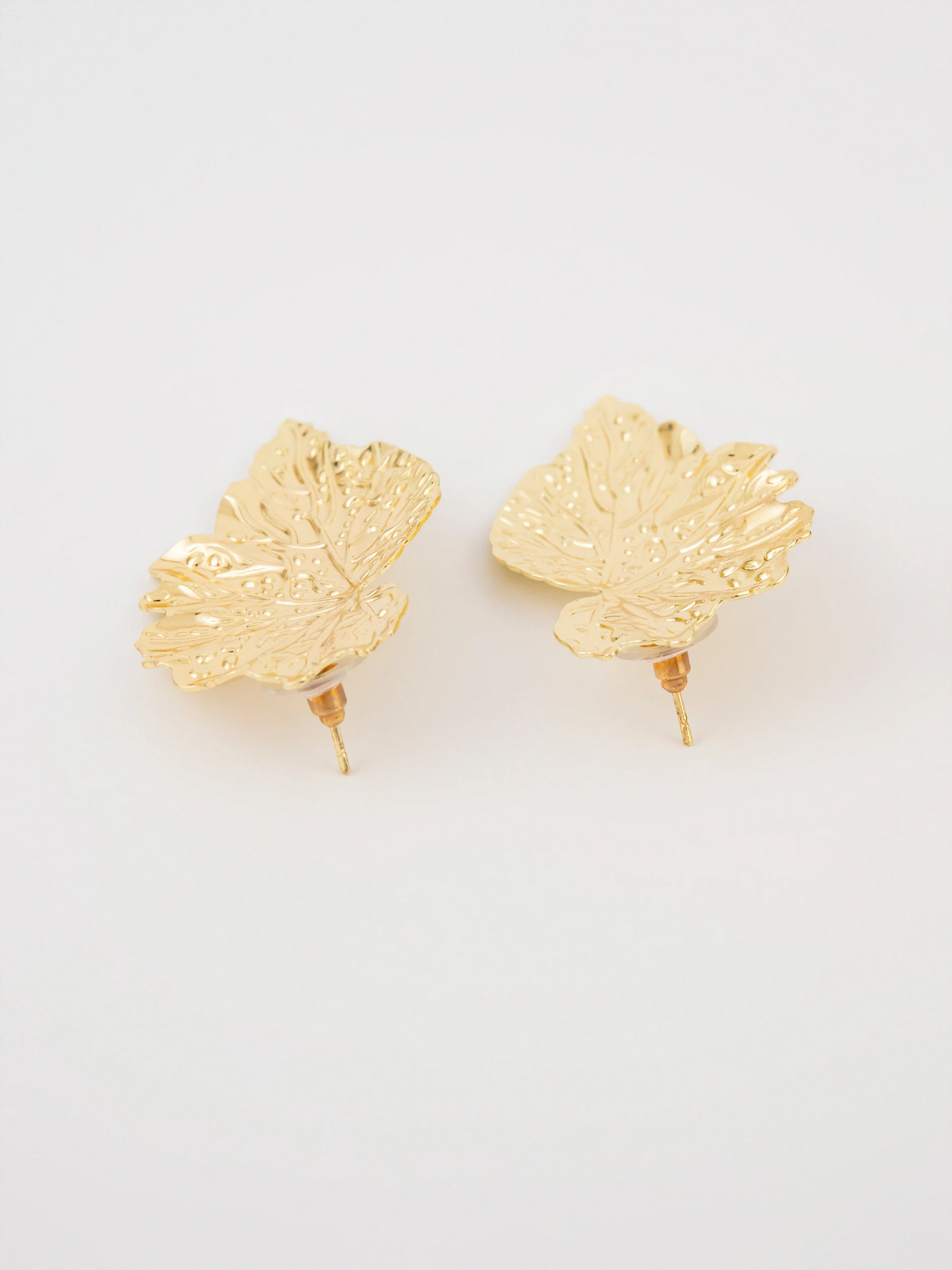 Leaf Textured Earrings - Image 2