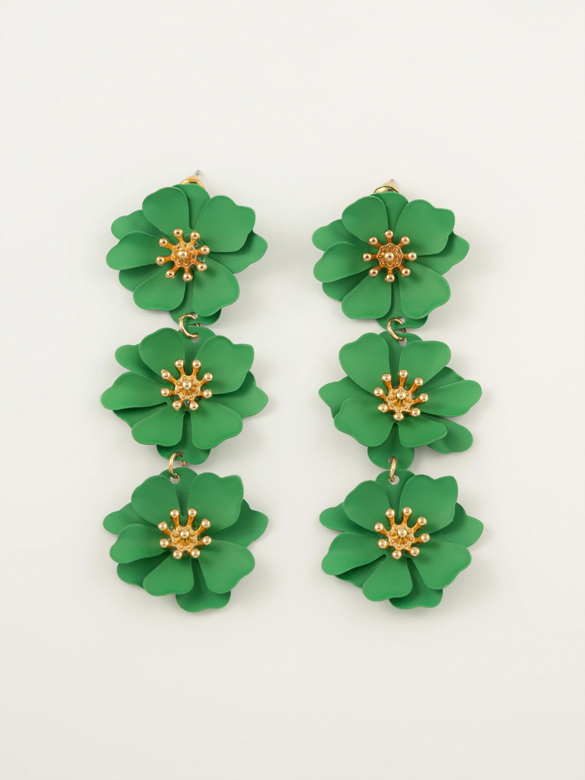 Floral Drop Earrings - Image 3