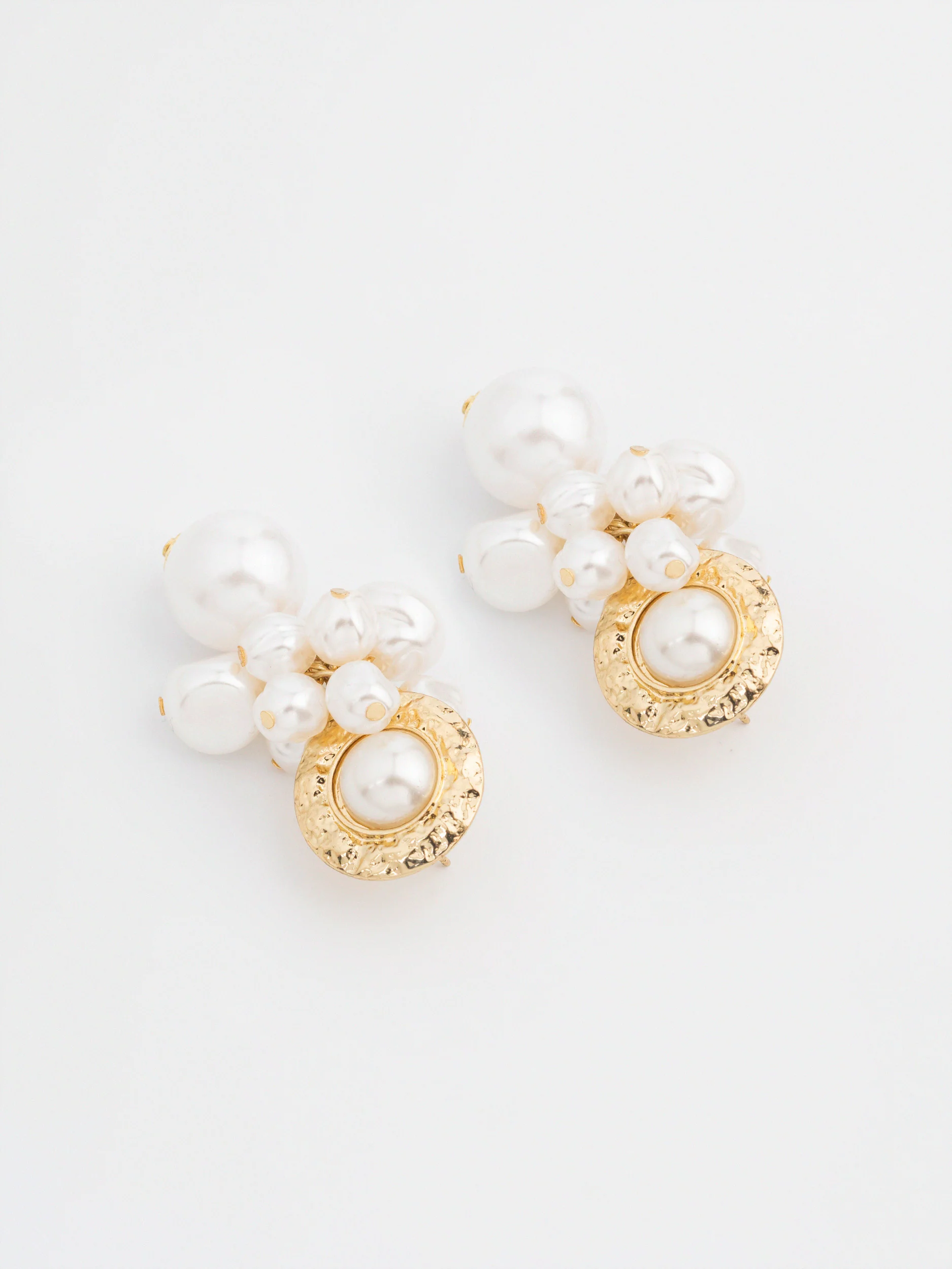 Pearl Cluster Earrings - Image 2